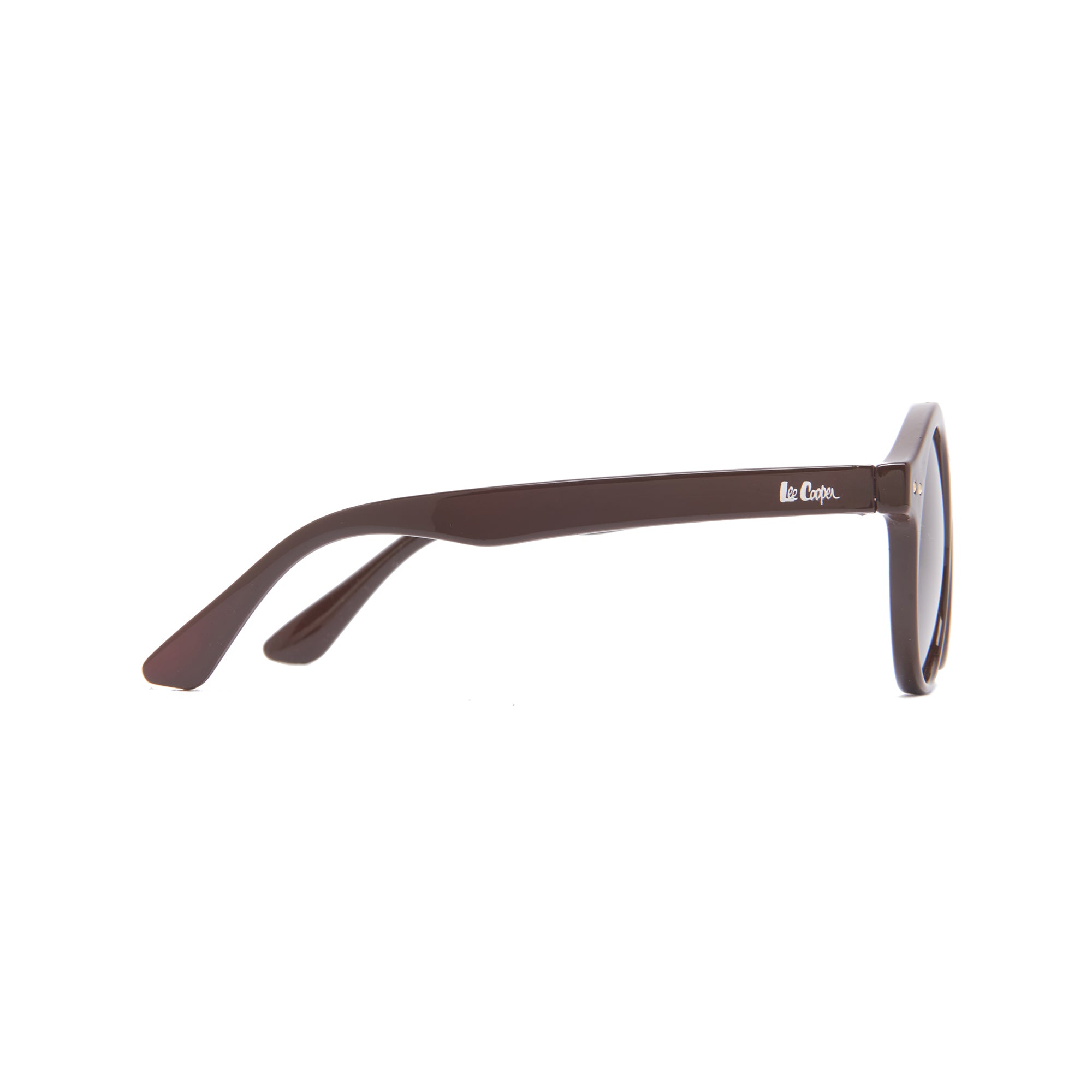 Lee Cooper Polarized Sunglasses for Boys & Girls with Brown Round TAC Lenses, Brown Full-Rim Polycarbonate Frame and Double-Bridge Design | LCK113C02