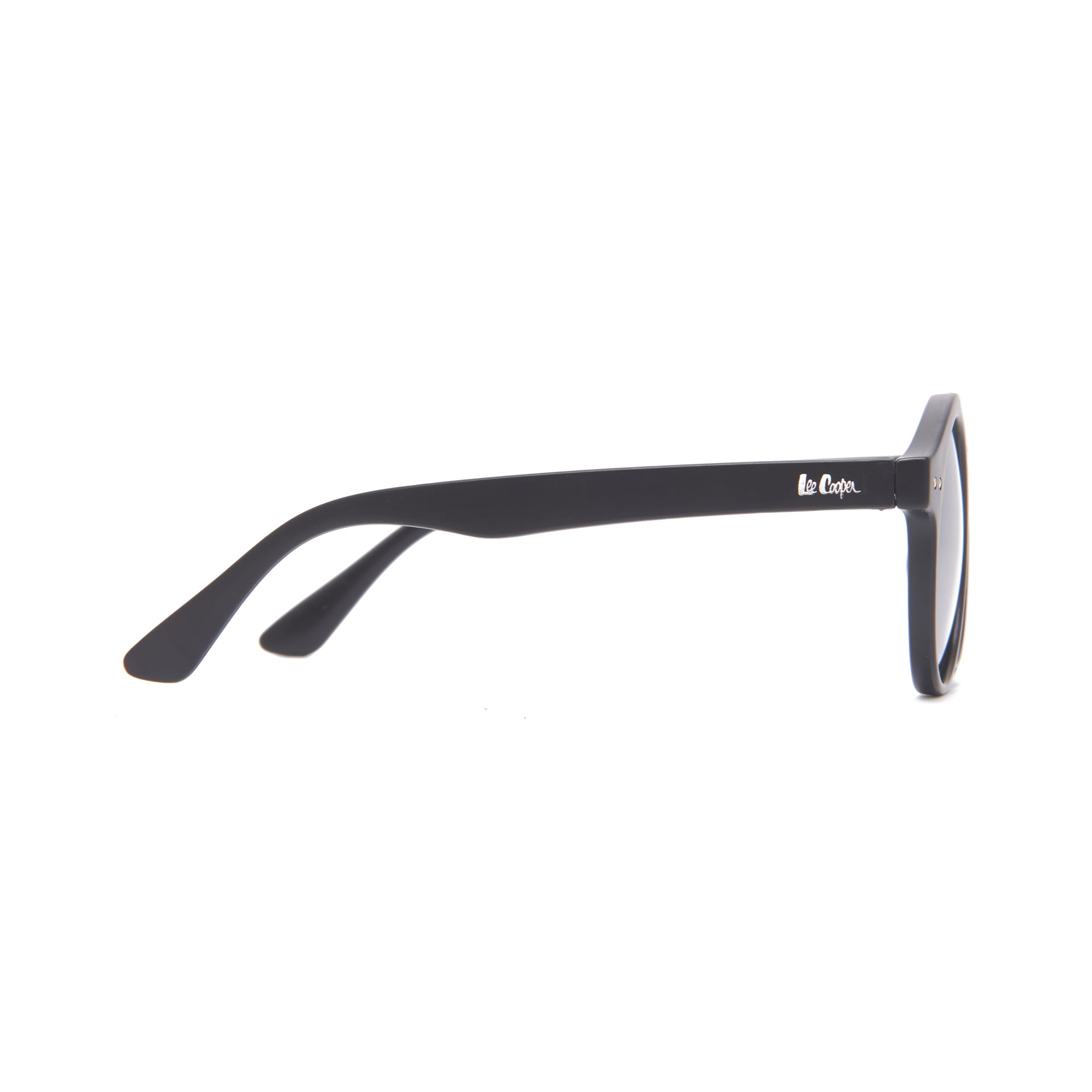 Lee Cooper Polarized Sunglasses for Boys & Girls with Silver Mirrored Round TAC Lenses, Black Full-Rim Polycarbonate Frame and Double-Bridge Design | LCK113C03