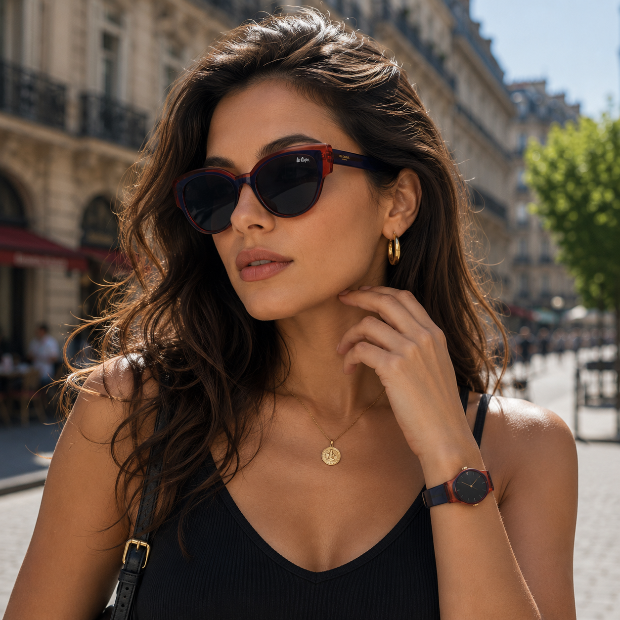 Lee Cooper Women's Polarized Cateye Sunglasses - Red - LCW10021C3