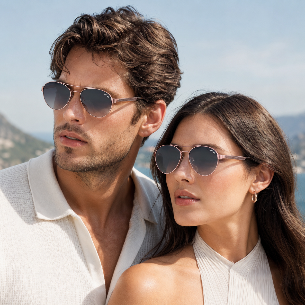 Lee Cooper Unisex's Polarized Aviator Sunglasses - Purple - LCU11018C1
