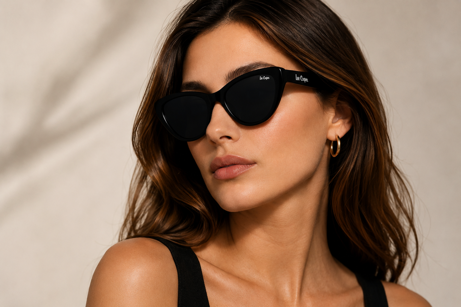 Lee Cooper Women's Oval Sunglasses - Black | LCW11014C1