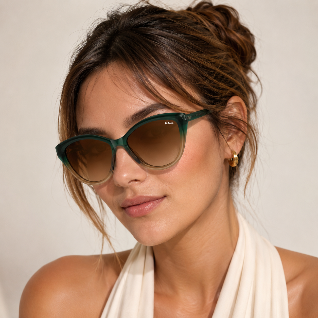 Lee Cooper Women's Oval Sunglasses - GreenYellow | LCW11014C2