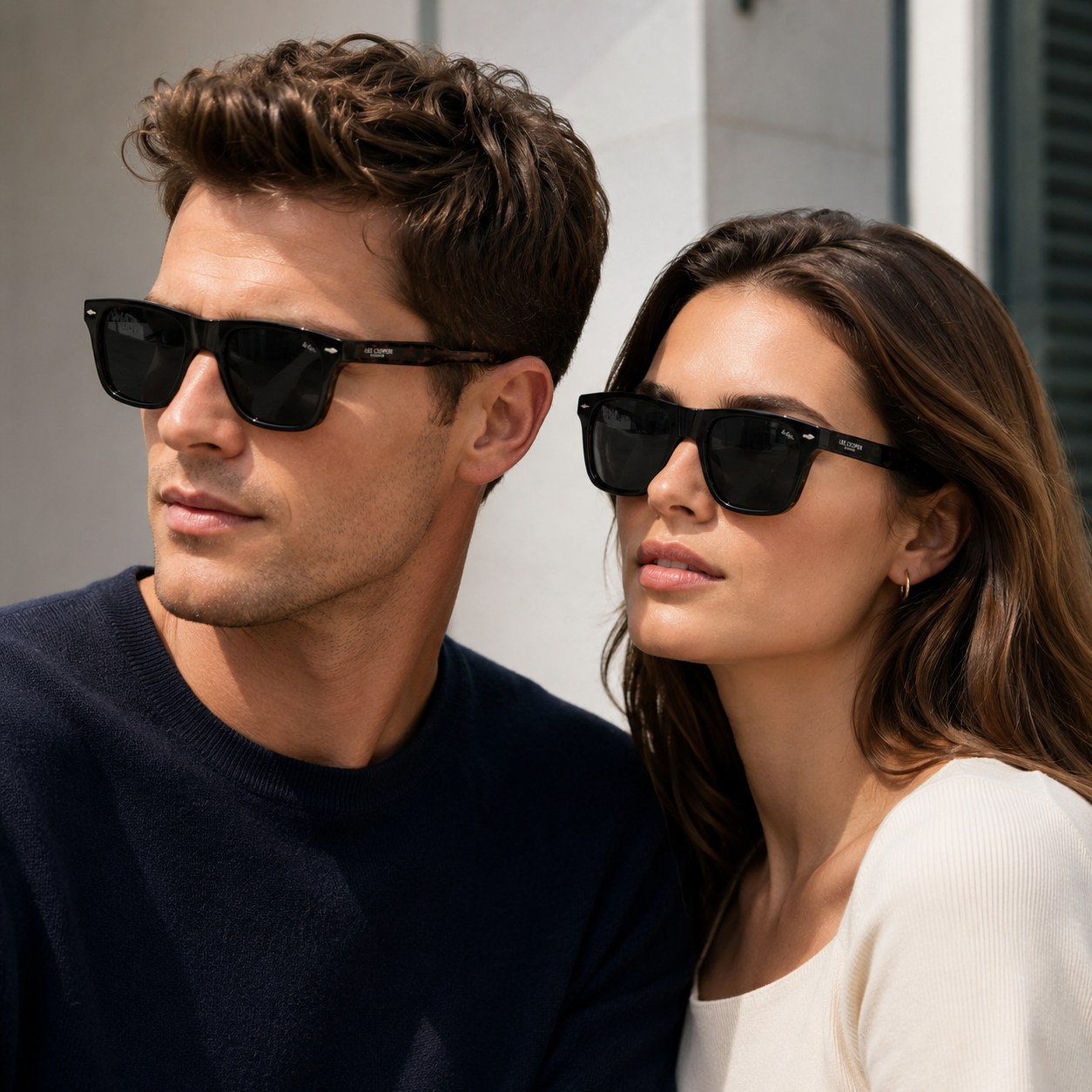 Lee Cooper Unisex's Polarized square Sunglasses - shiny black | LCU11011C6