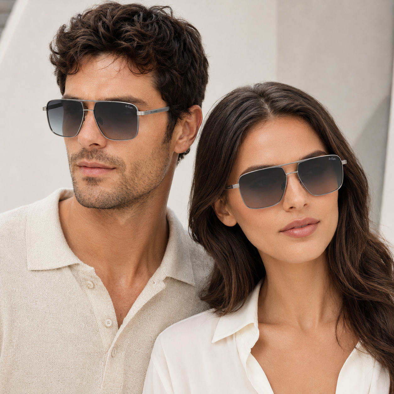 Lee Cooper Unisex's Polarized square Sunglasses - shiny gold | LCU11013C5