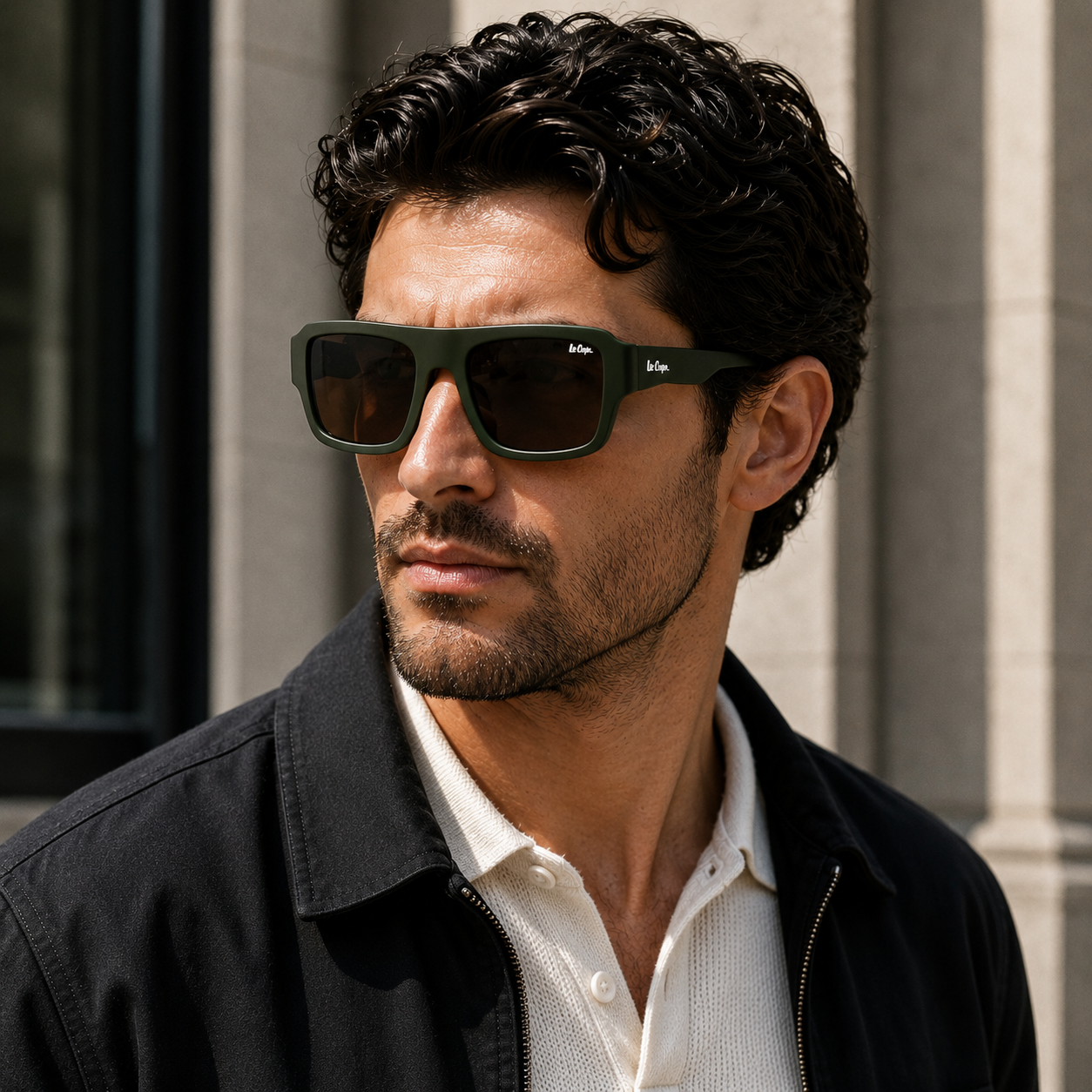 Lee Cooper Men's Square Sunglasses - Black - LCM11015C1