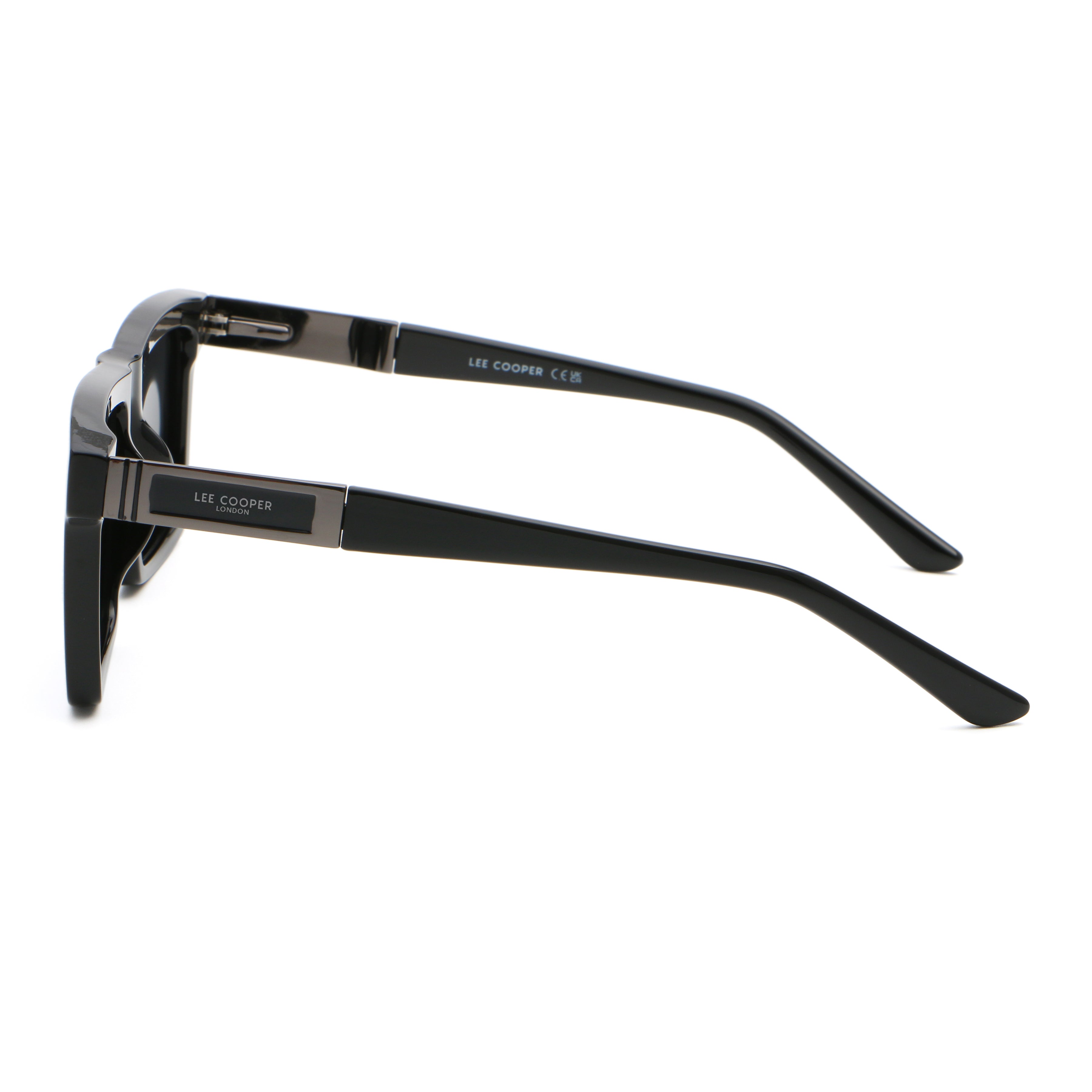 Lee Cooper Men's Polarized square Sunglasses - shiny black - LCM11009C1
