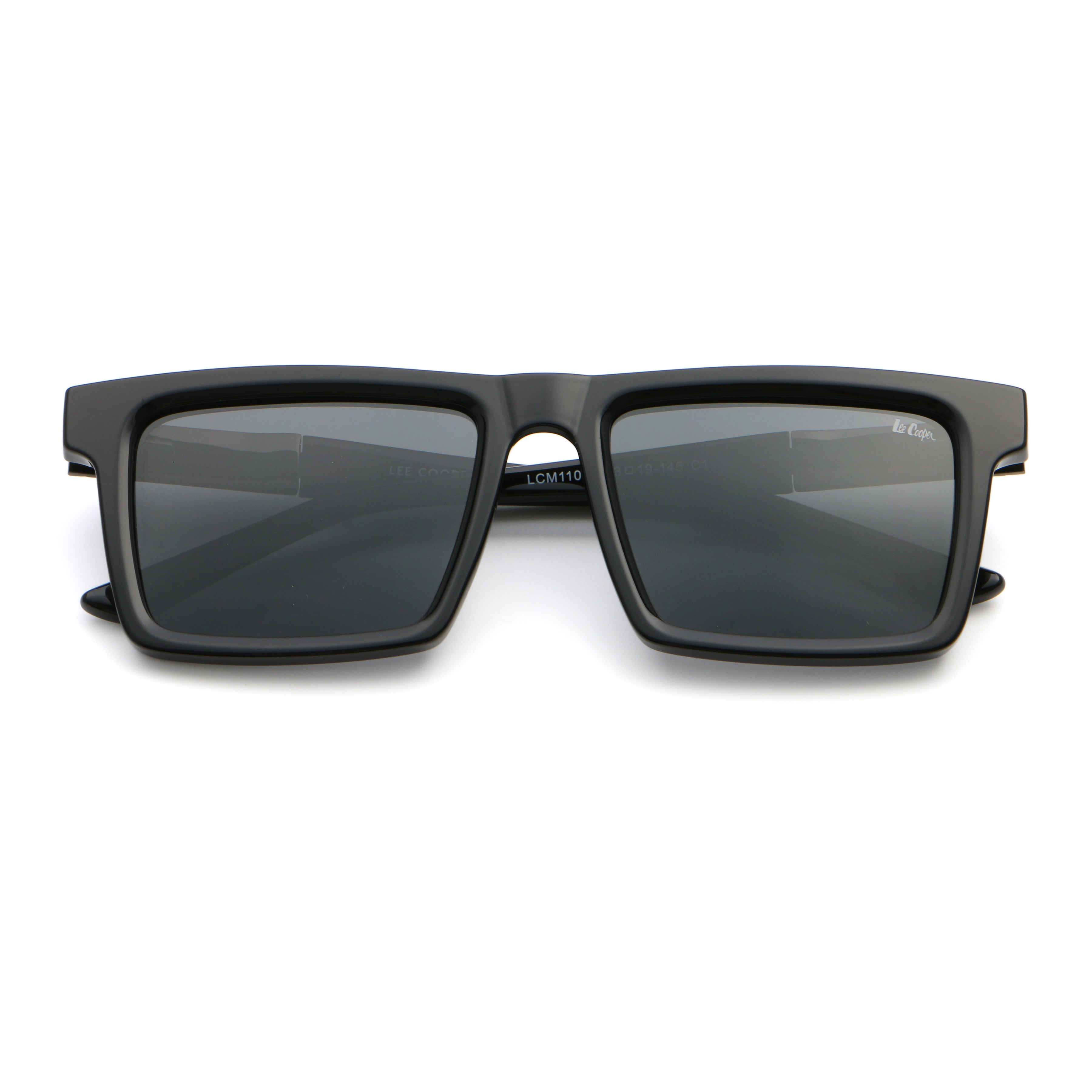 Lee Cooper Men's Polarized square Sunglasses - shiny black - LCM11009C1