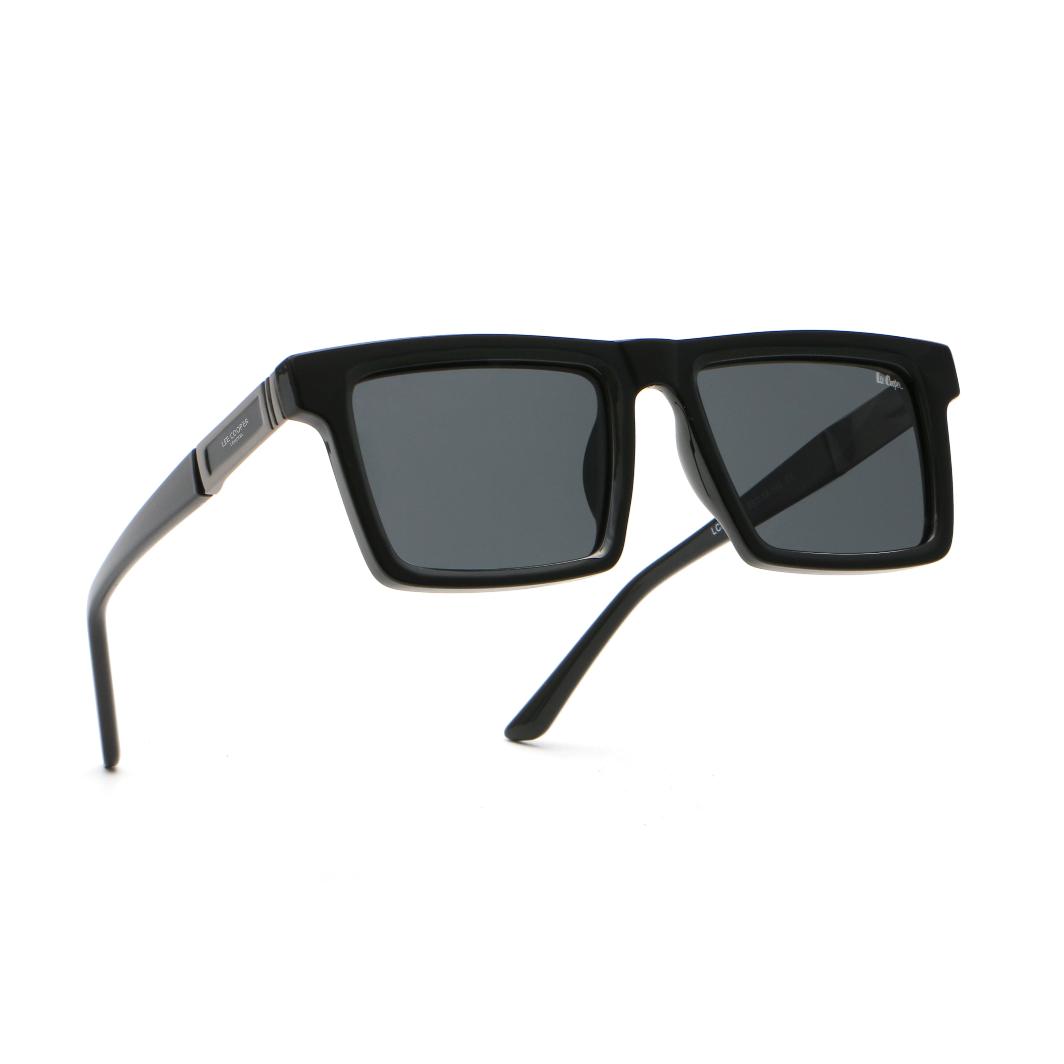 Lee Cooper Men's Polarized square Sunglasses - shiny black - LCM11009C1