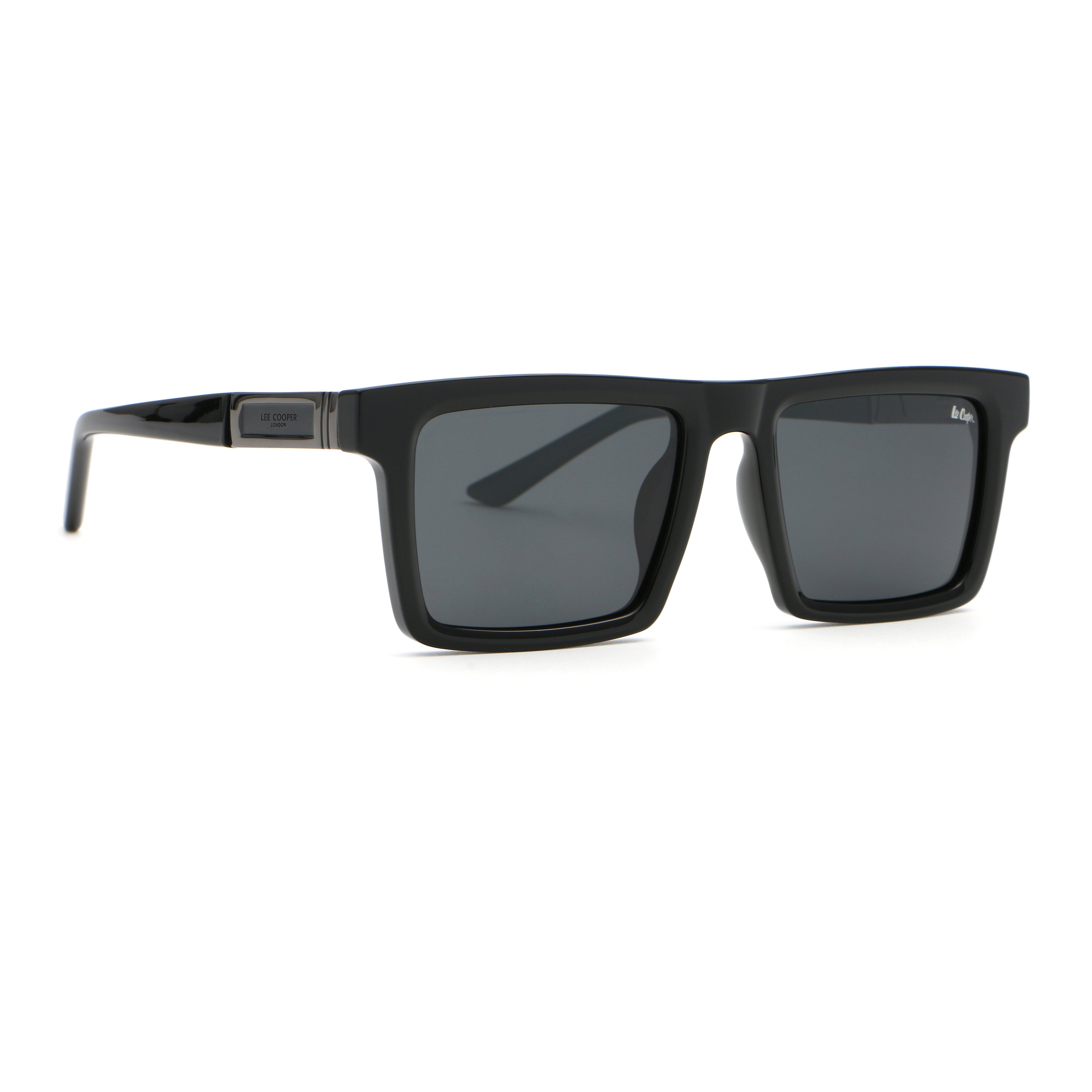 Lee Cooper Men's Polarized square Sunglasses - shiny black - LCM11009C1