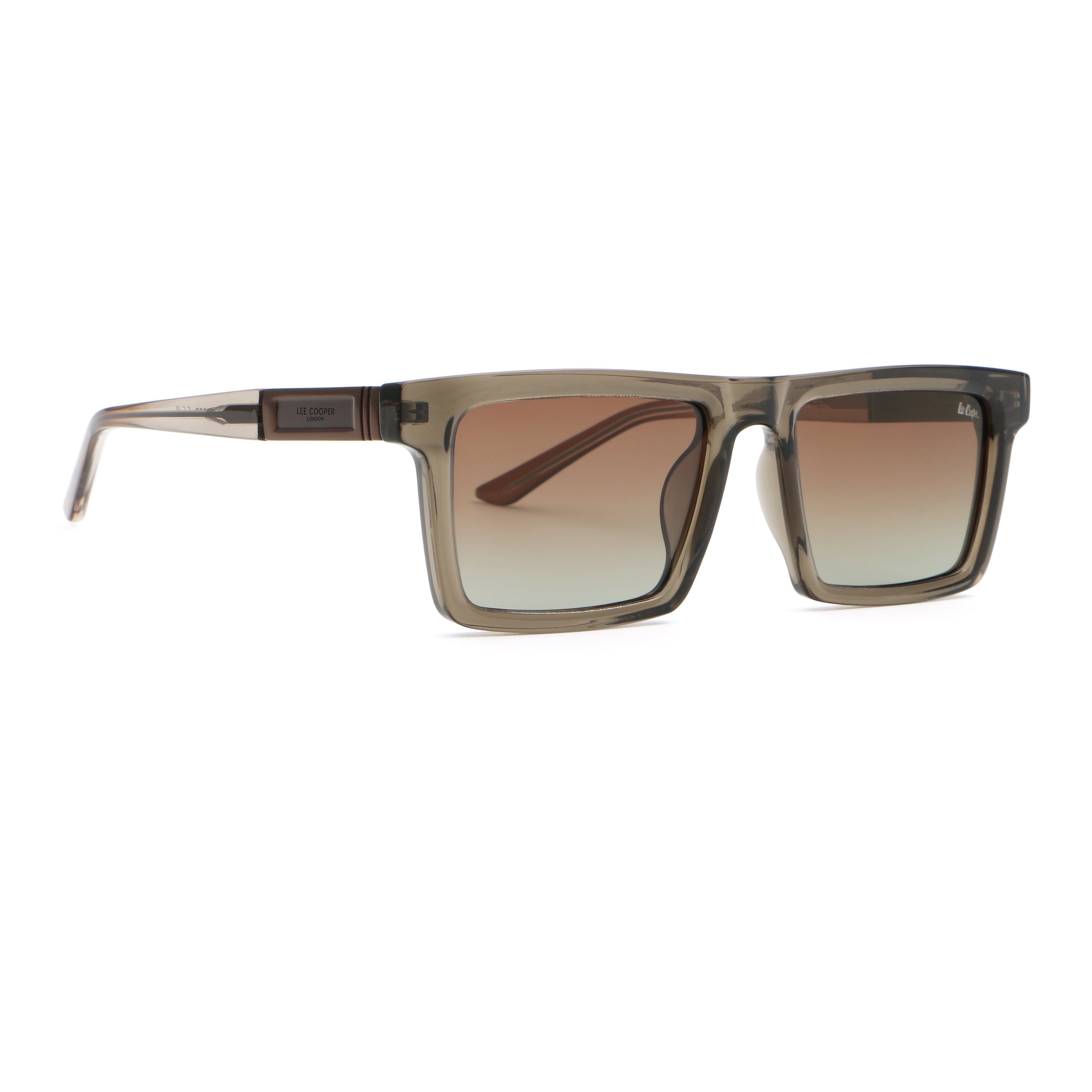 Lee Cooper Men's Polarized square Sunglasses - shiny brown - LCM11009C3