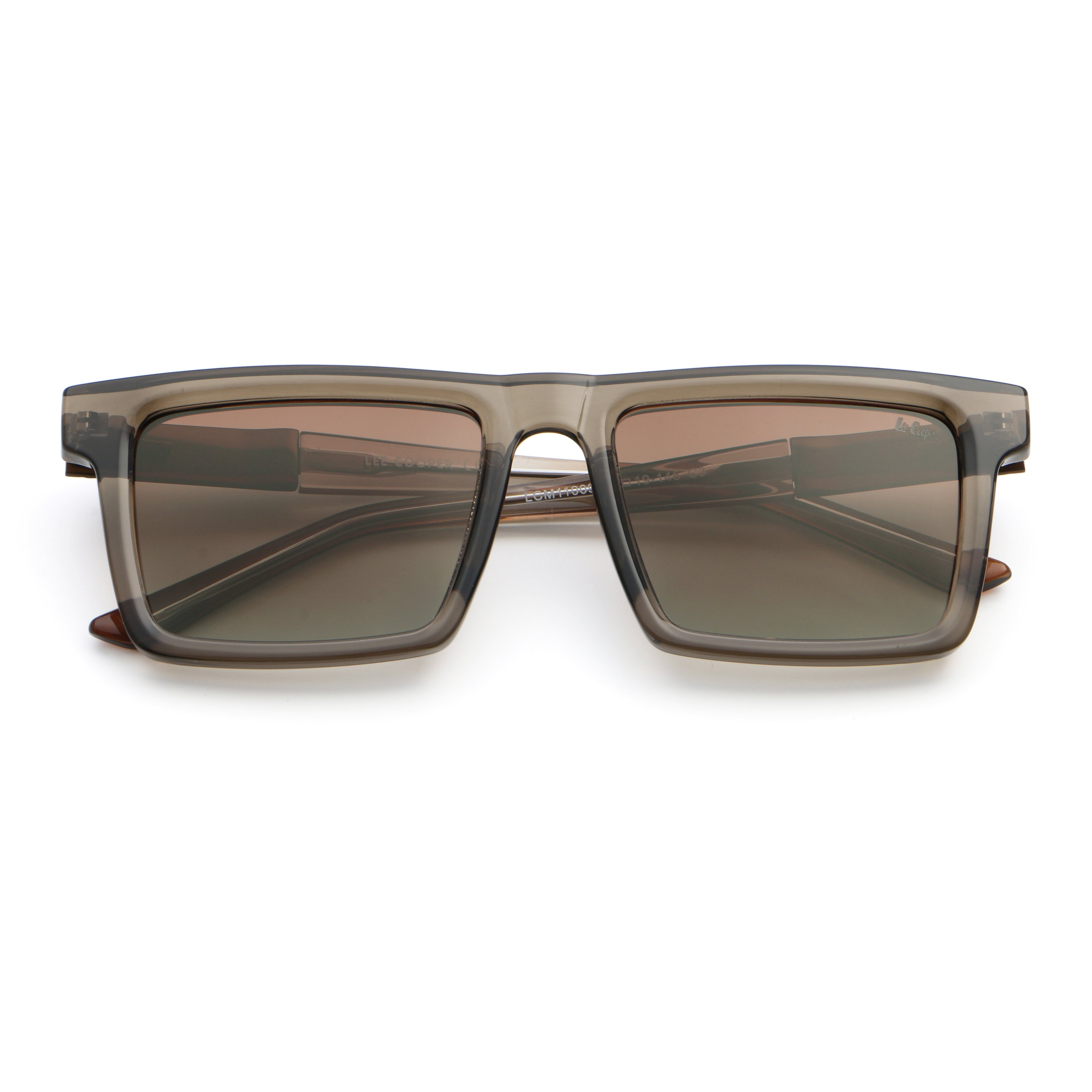 Lee Cooper Men's Polarized square Sunglasses - shiny brown - LCM11009C3