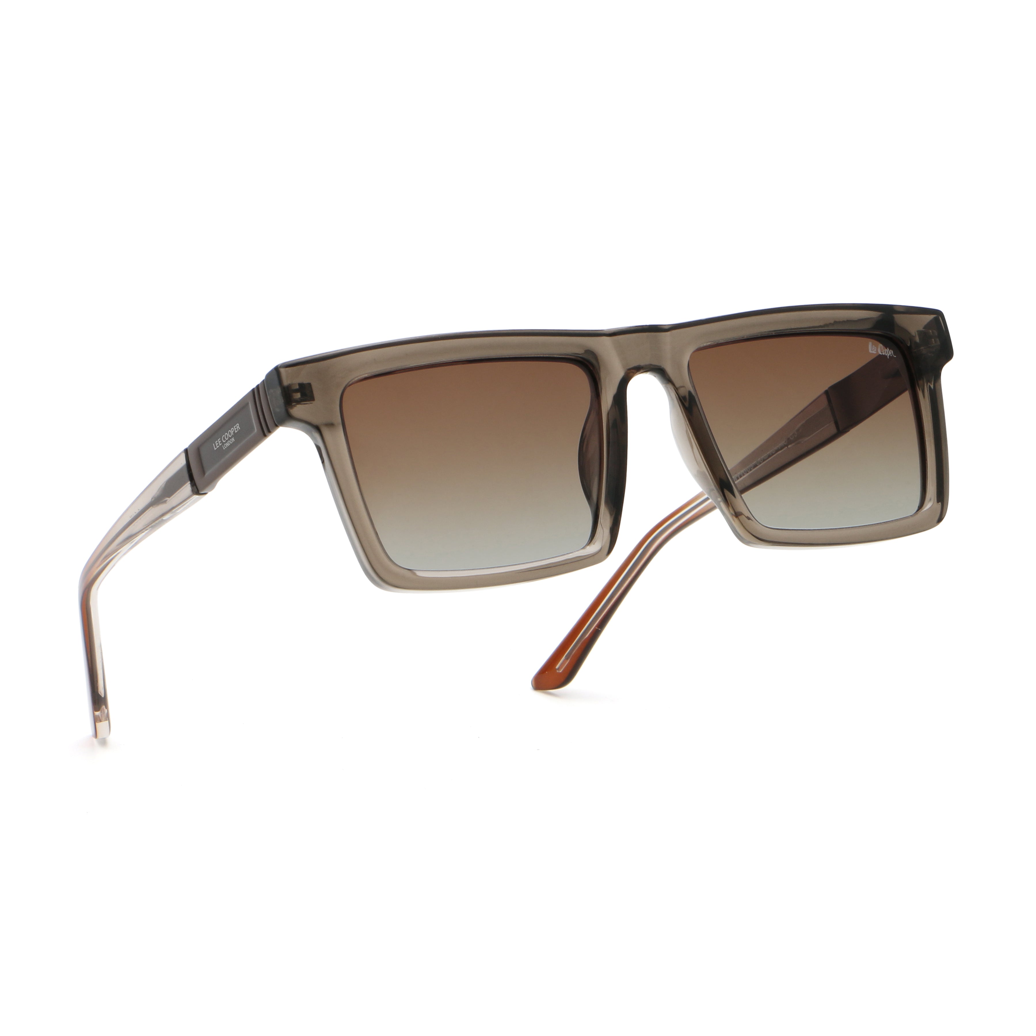 Lee Cooper Men's Polarized square Sunglasses - shiny brown - LCM11009C3