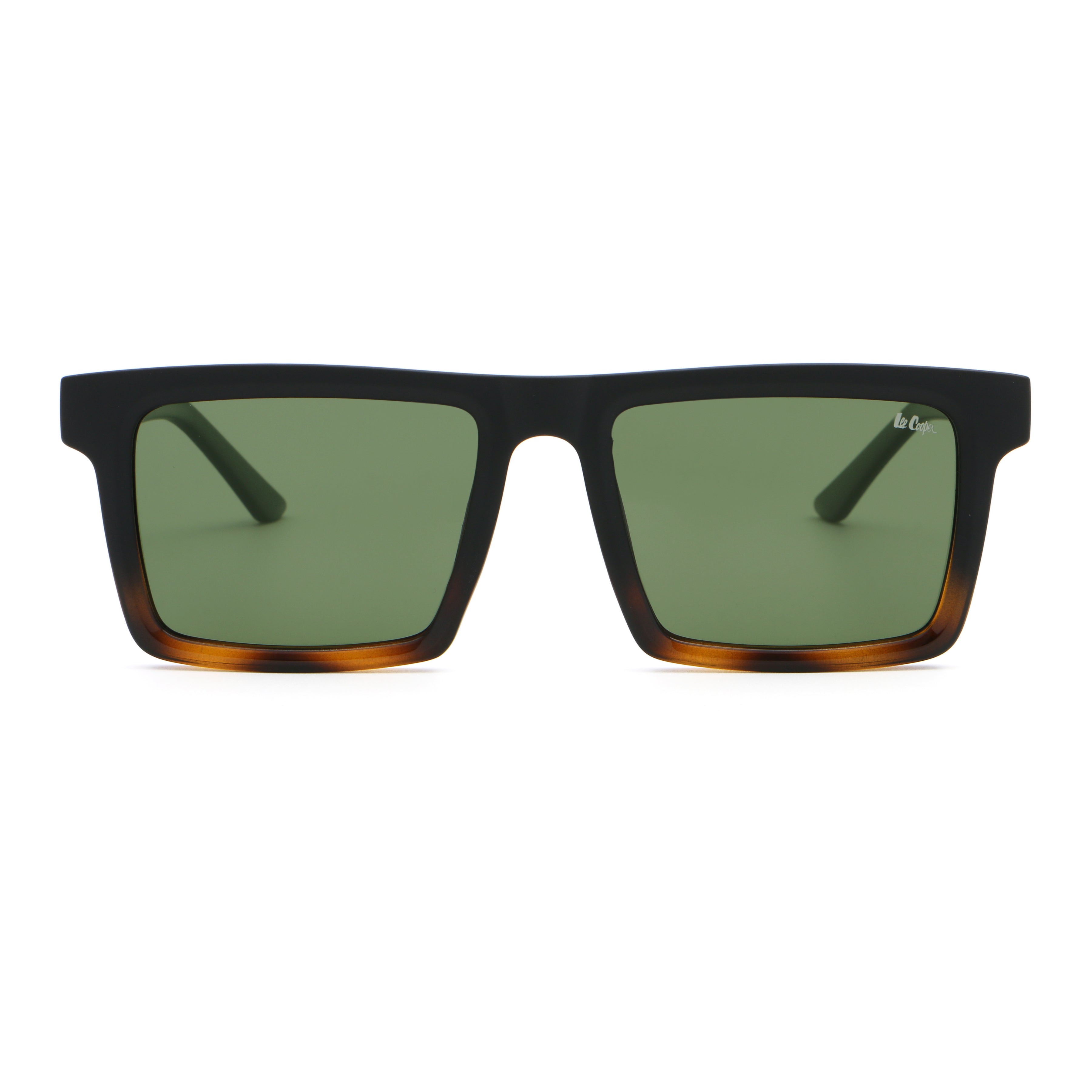 Lee Cooper Men's Polarized square Sunglasses - matte black to demi  - LCM11009C5