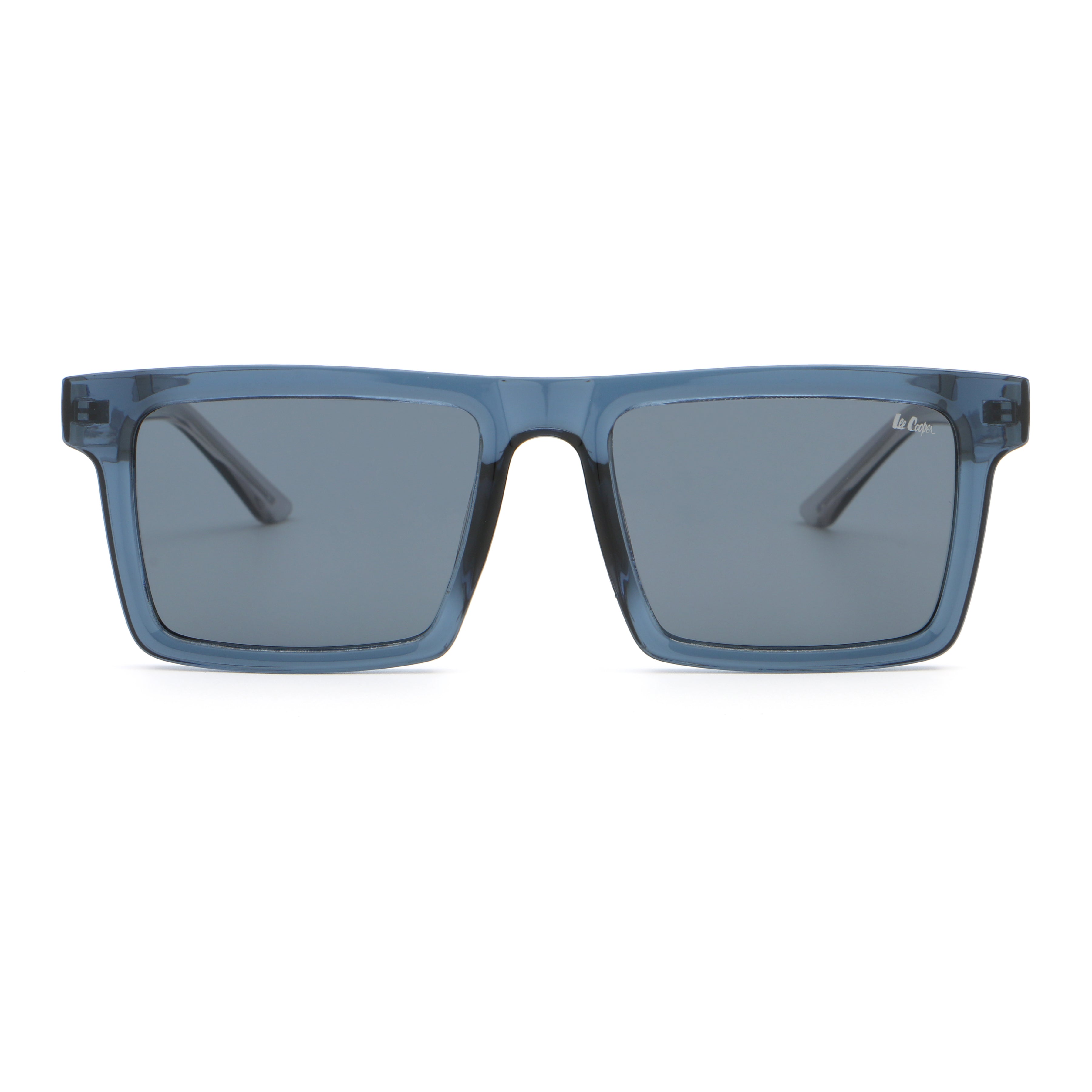 Lee Cooper Men's Polarized square Sunglasses - shiny transparent blue  - LCM11009C6