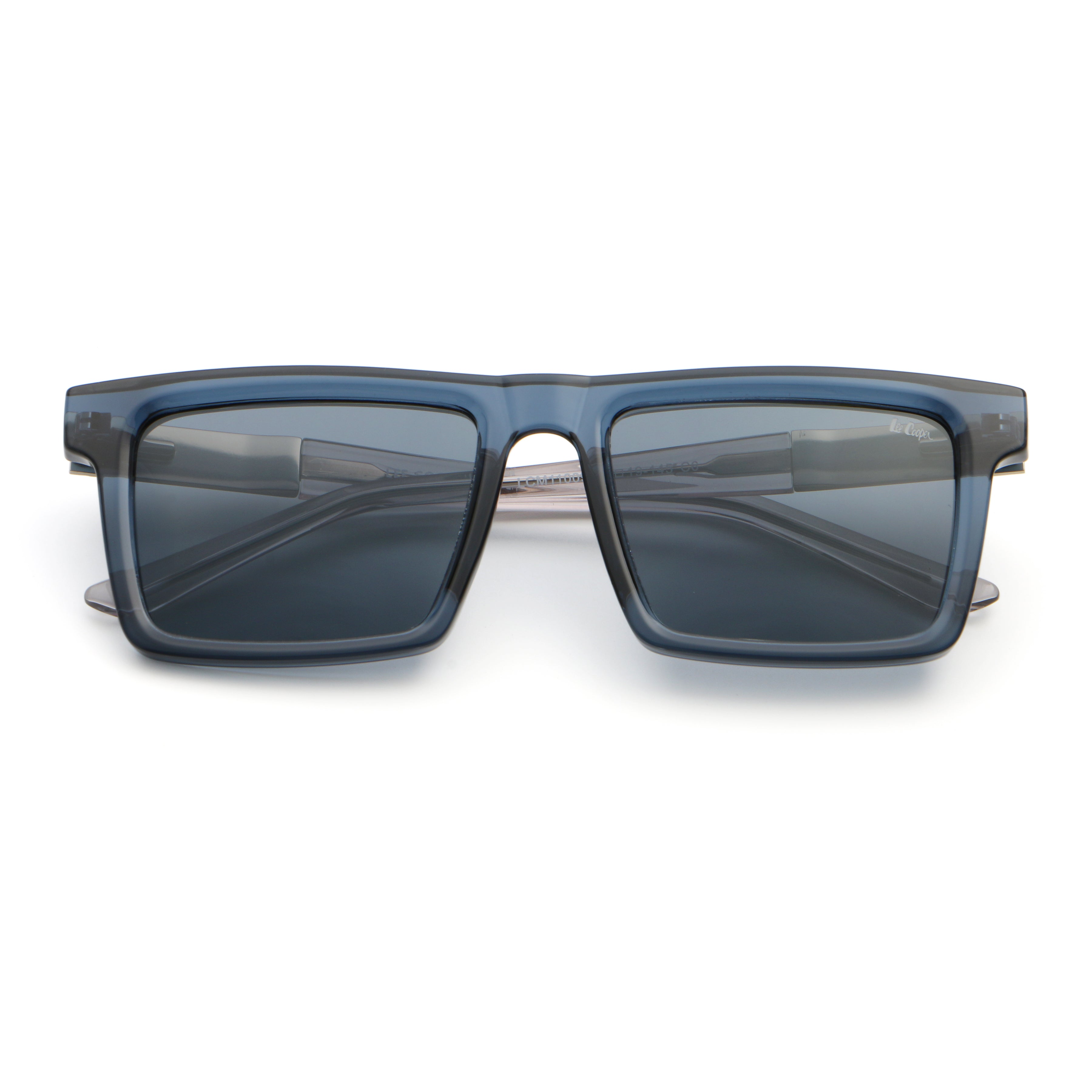 Lee Cooper Men's Polarized square Sunglasses - shiny transparent blue  - LCM11009C6