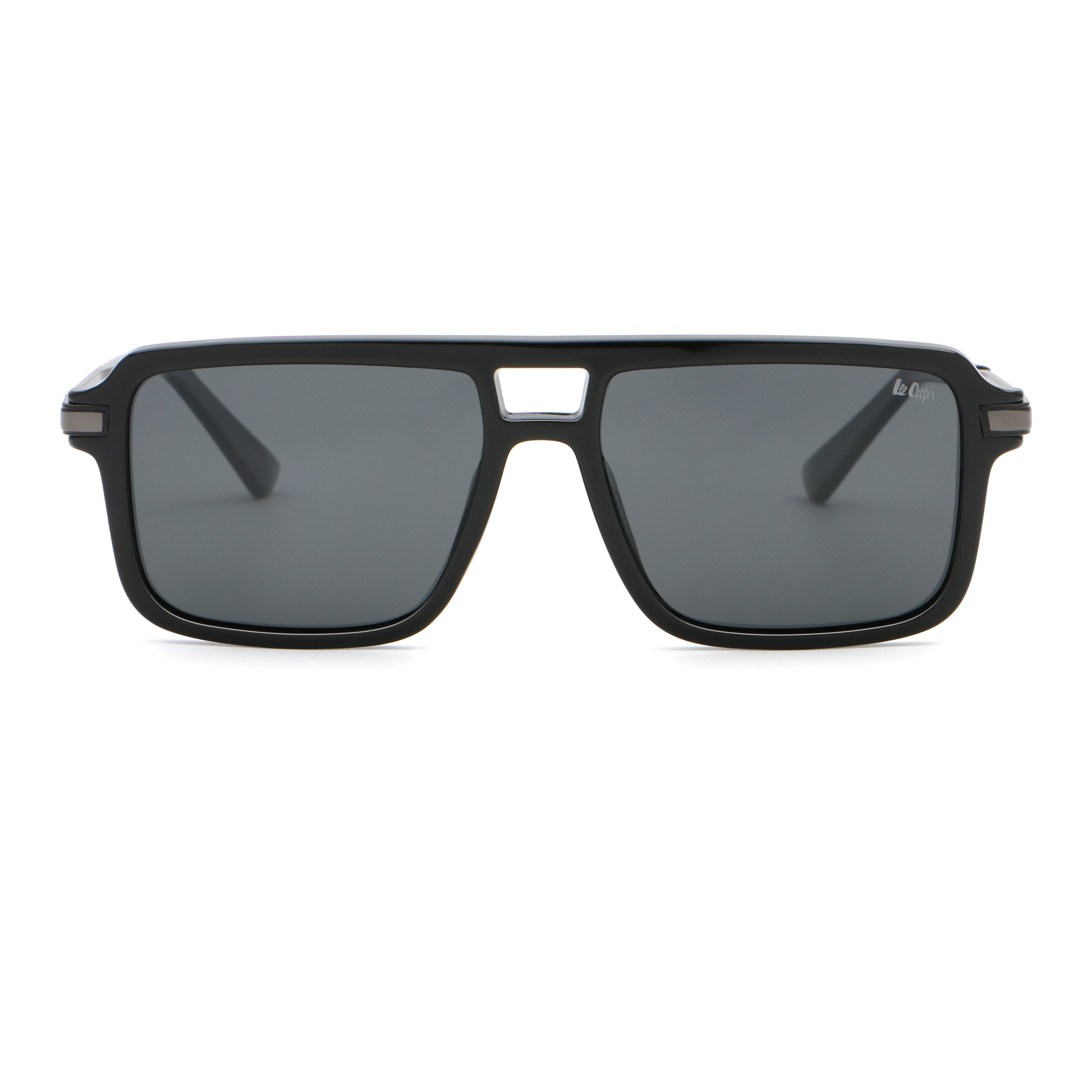 Lee Cooper Men's Polarized square Sunglasses - shiny black  - LCM11010C1