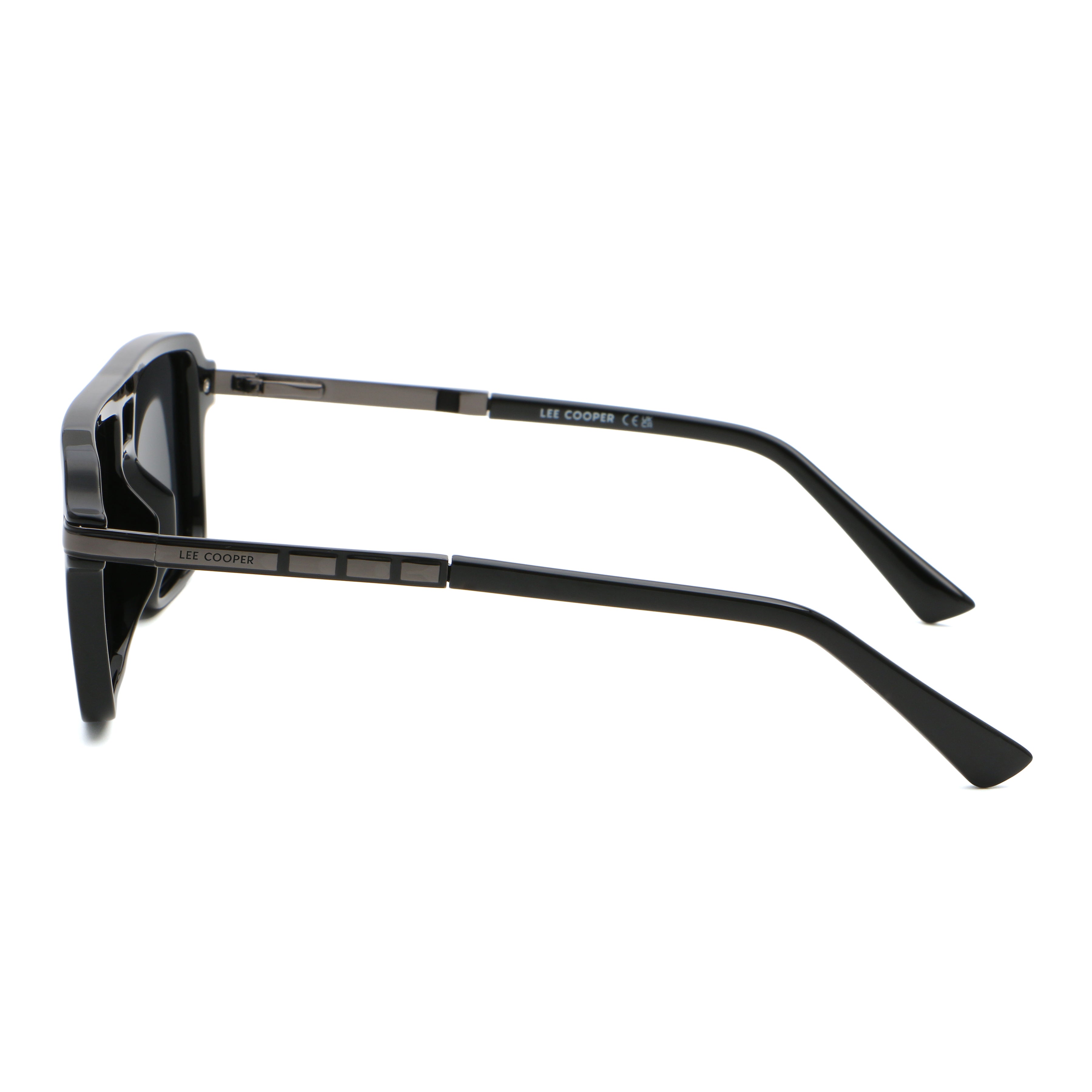 Lee Cooper Men's Polarized square Sunglasses - shiny black  - LCM11010C1