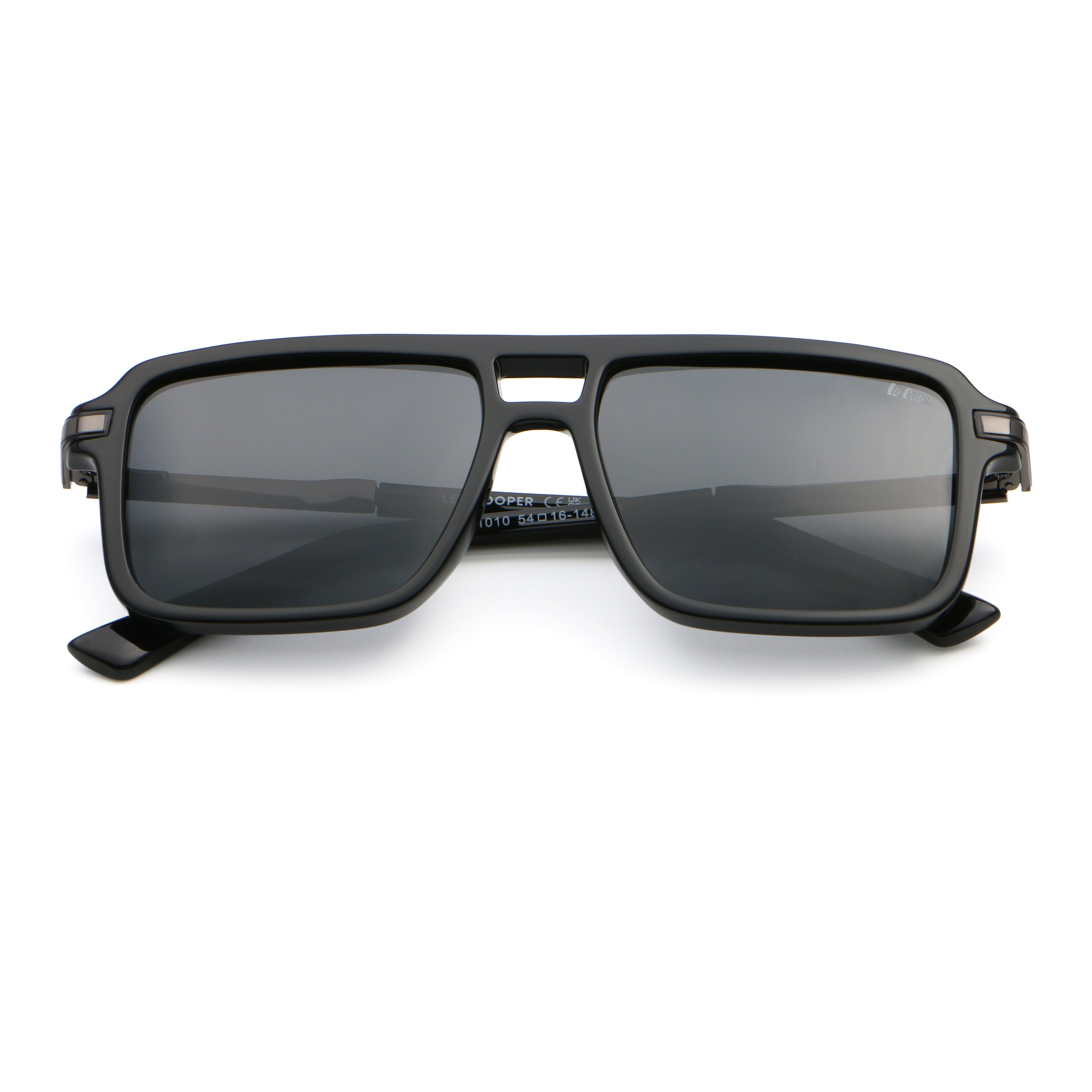 Lee Cooper Men's Polarized square Sunglasses - shiny black  - LCM11010C1