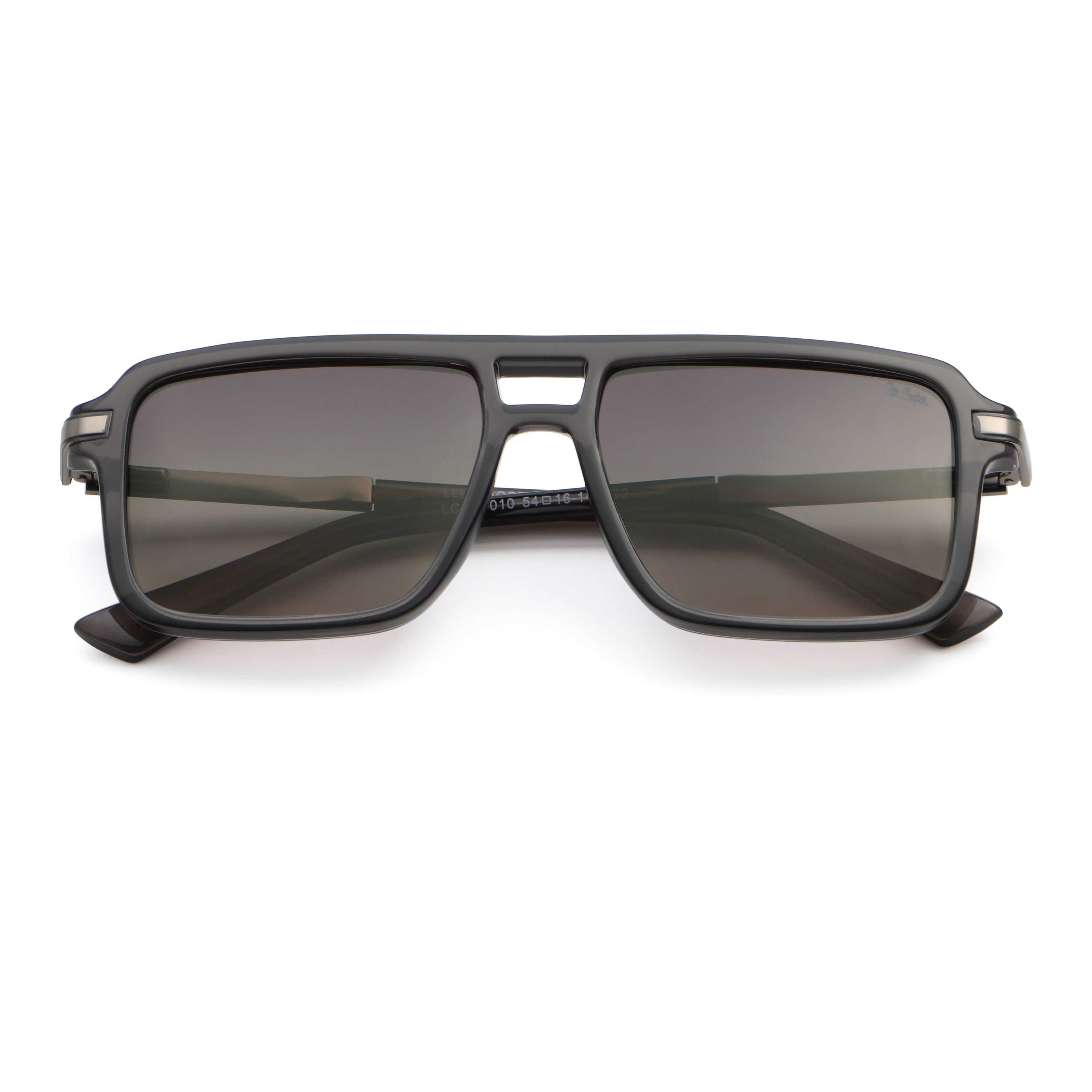Lee Cooper Men's Polarized square Sunglasses - shiny grey  - LCM11010C2