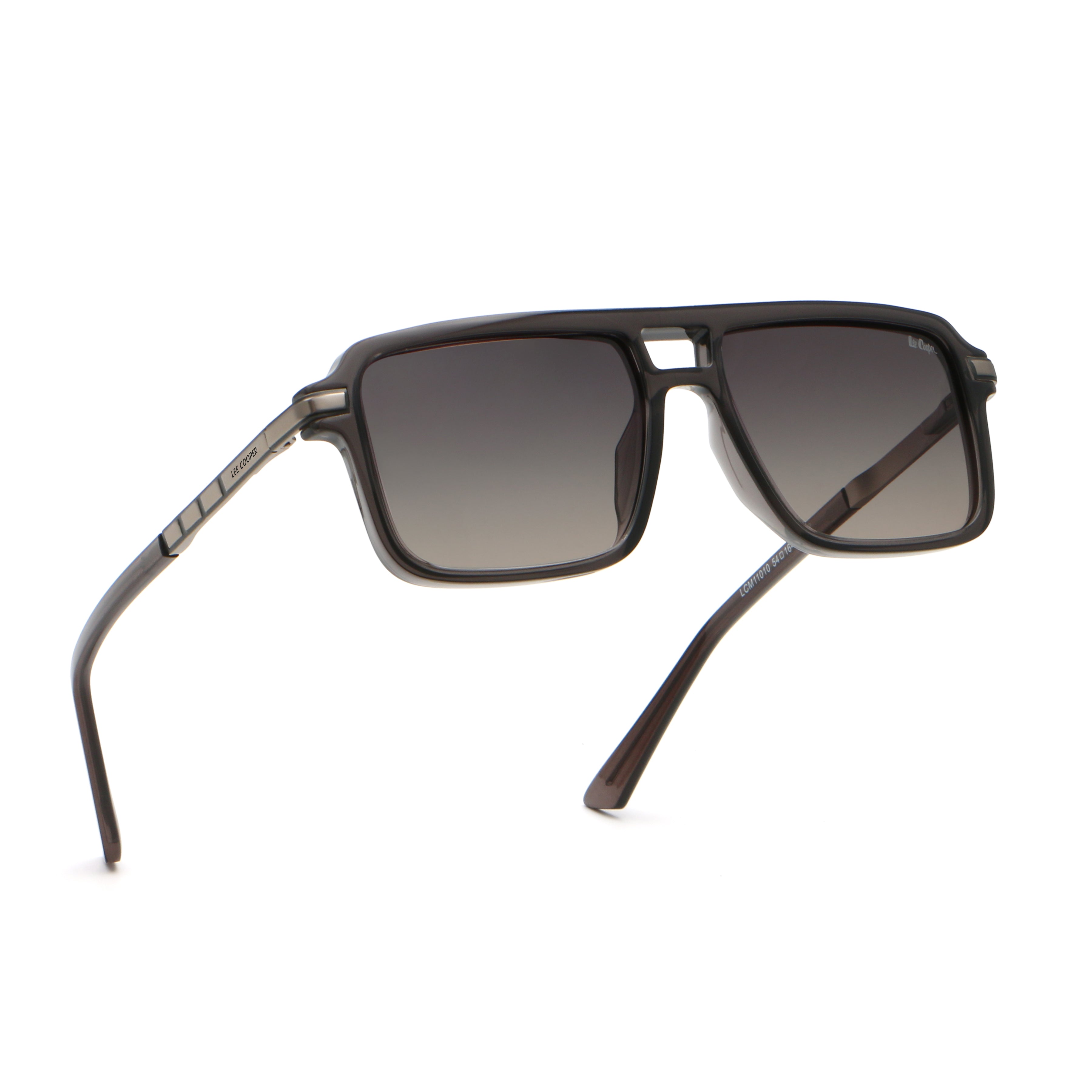 Lee Cooper Men's Polarized square Sunglasses - shiny grey  - LCM11010C2