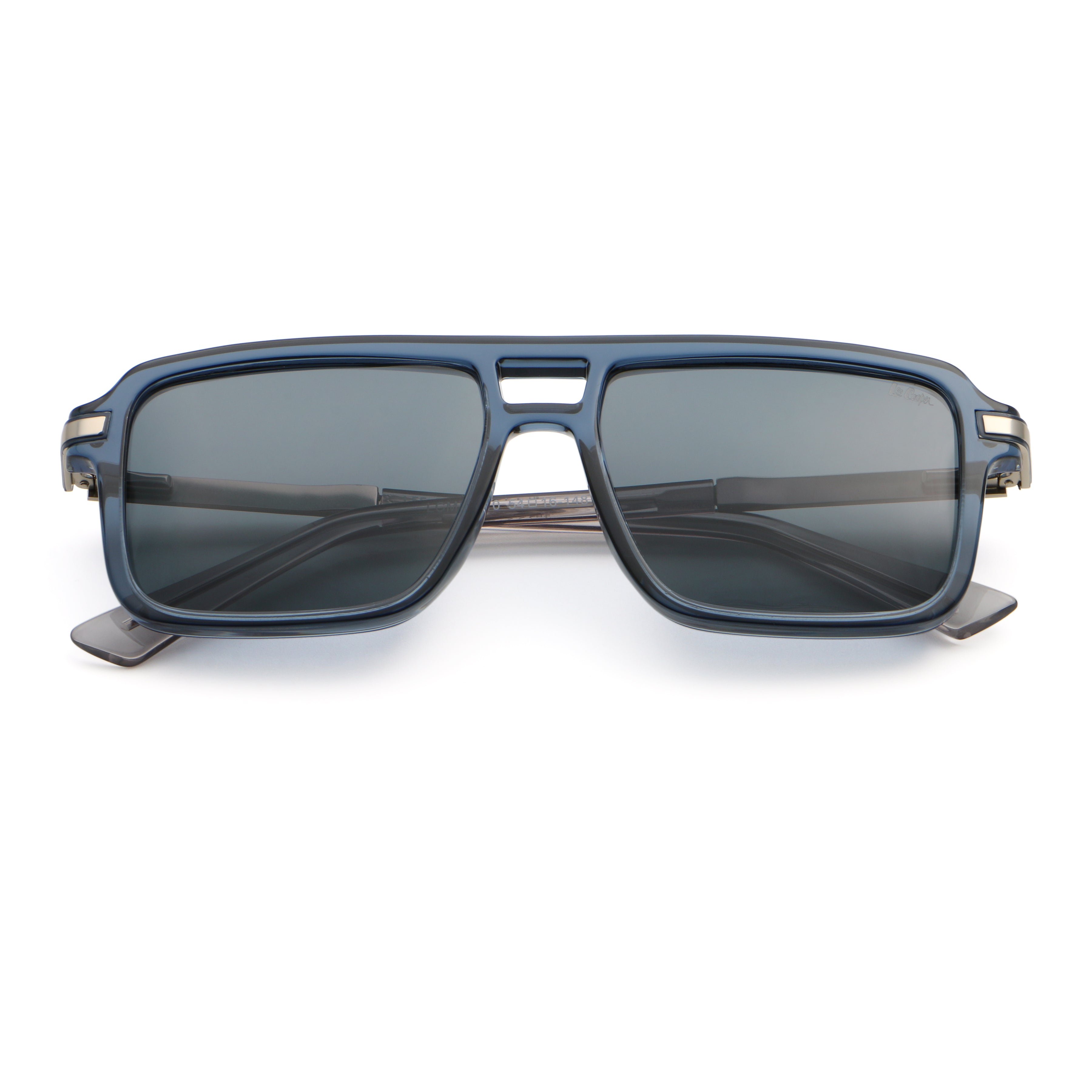 Lee Cooper Men's Polarized square Sunglasses - shiny transparent blue  - LCM11010C6