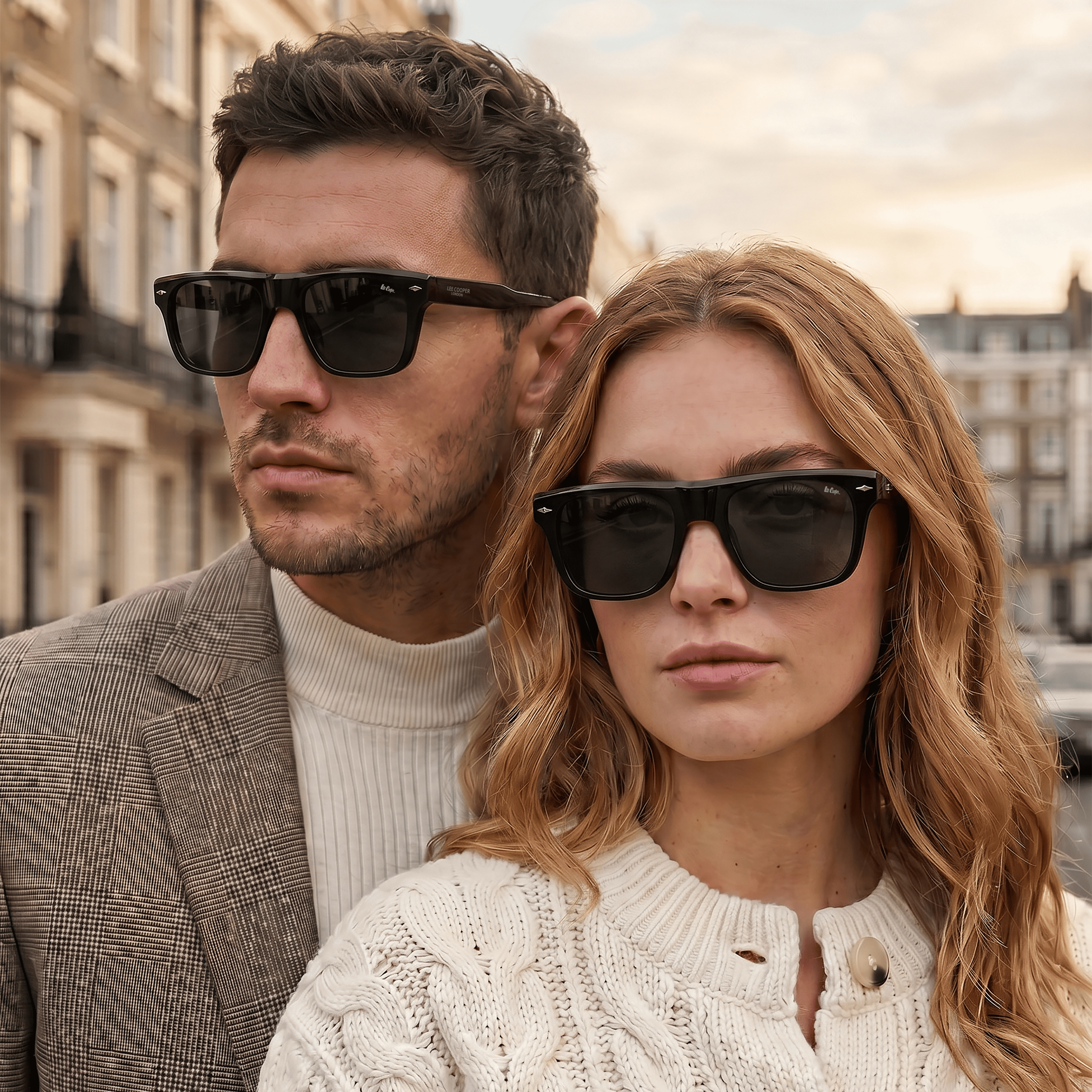 Lee Cooper Unisex's Polarized square Sunglasses - shiny black | LCU11011C1
