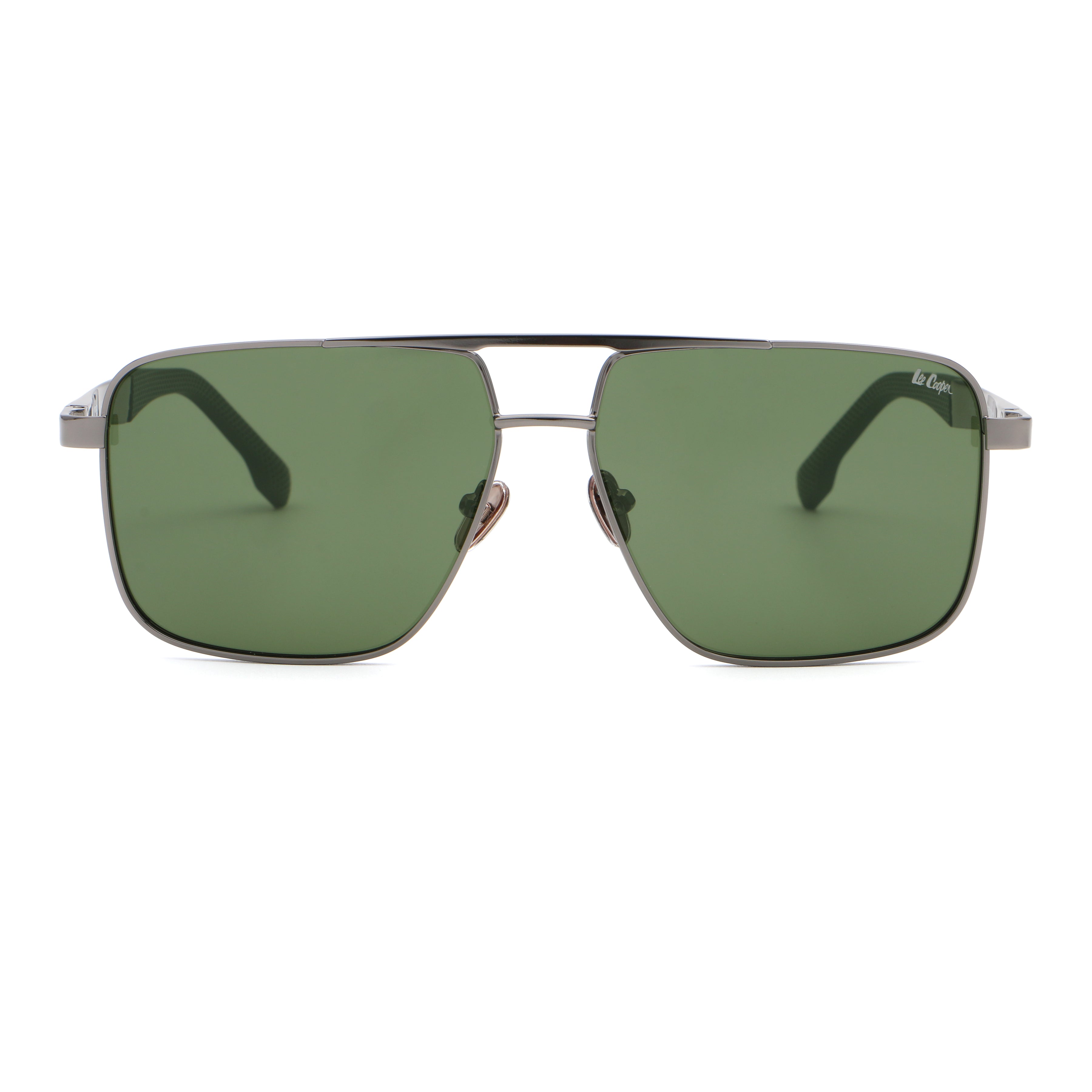 Lee Cooper Unisex's Polarized square Sunglasses - shiny gun | LCU11013C3