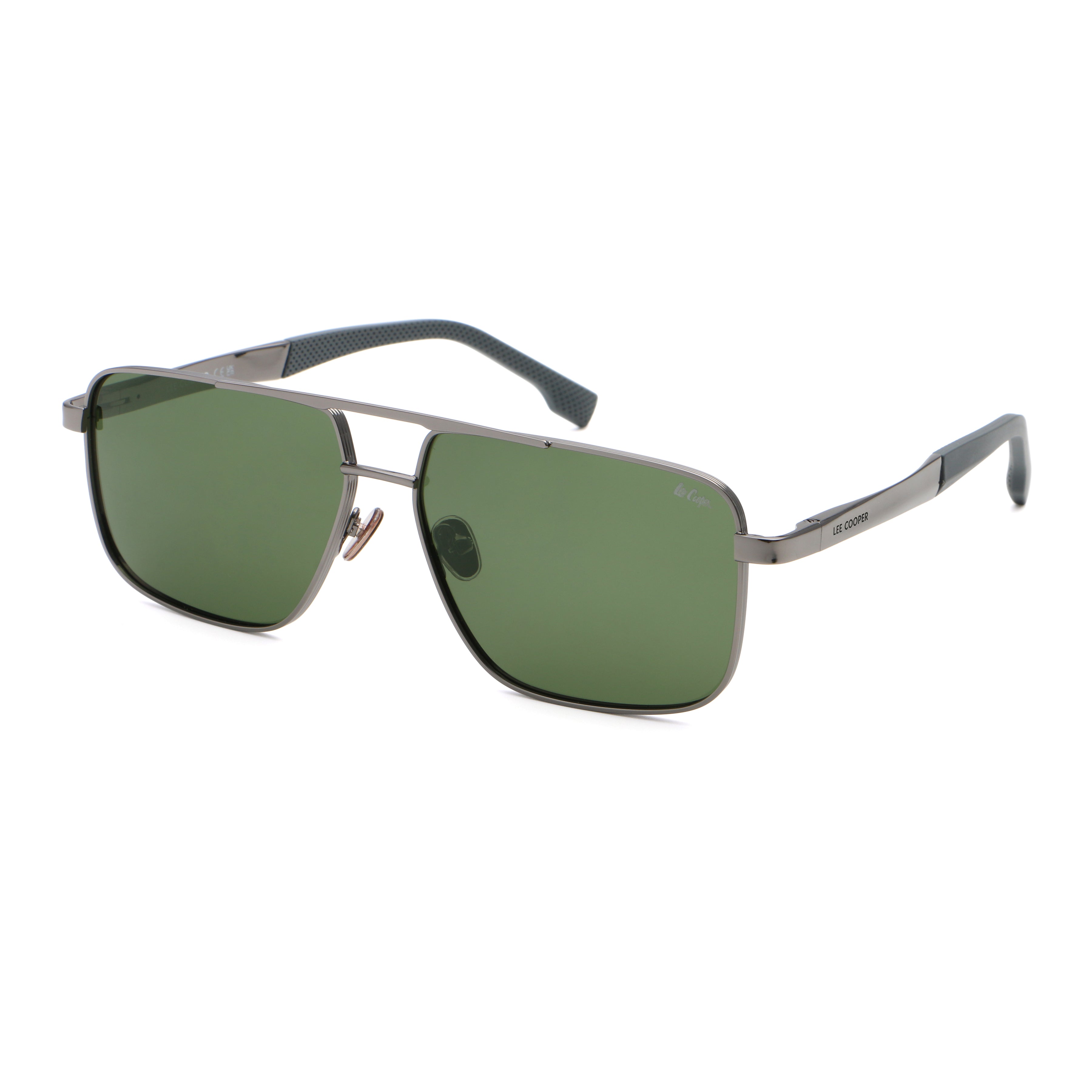 Lee Cooper Unisex's Polarized square Sunglasses - shiny gun | LCU11013C3