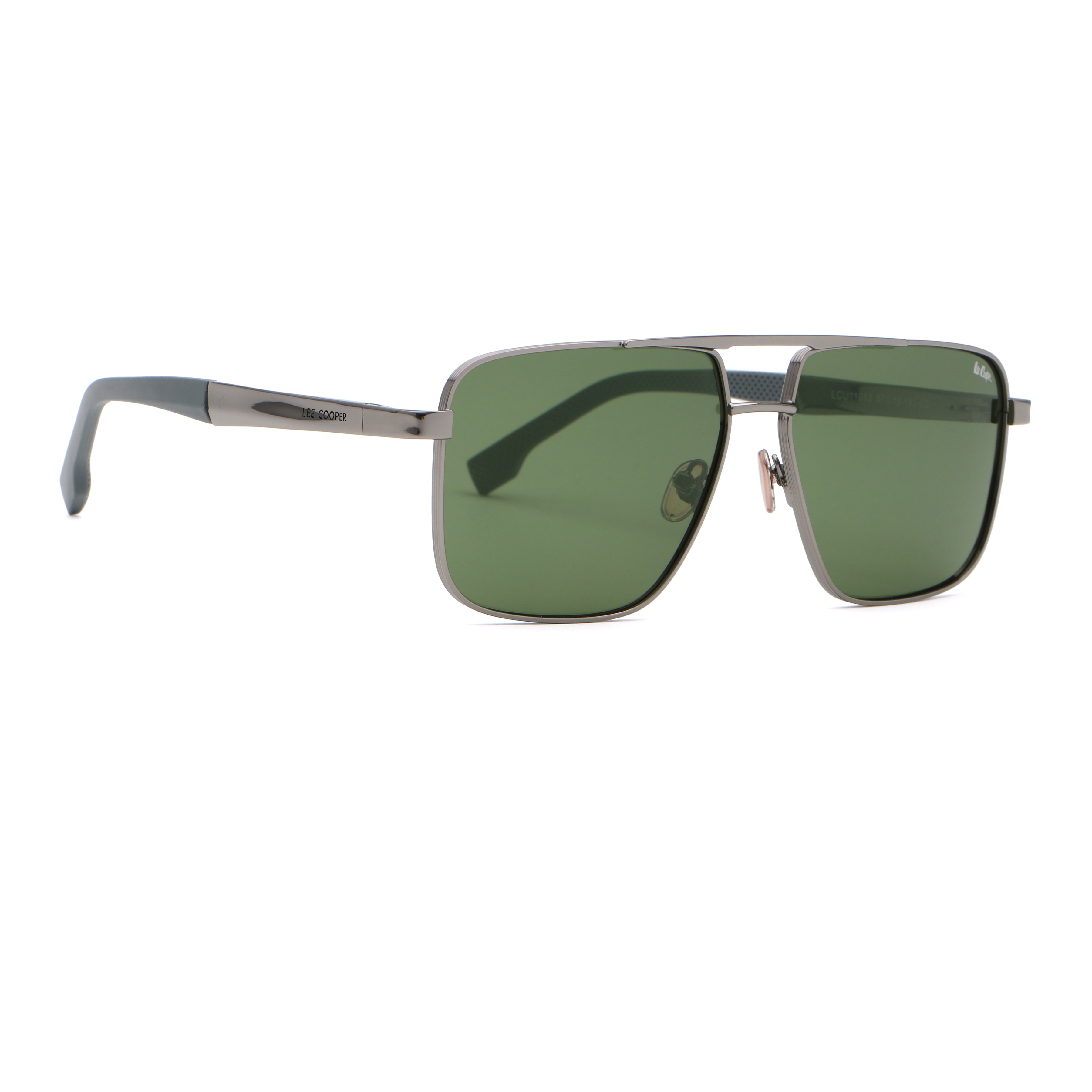 Lee Cooper Unisex's Polarized square Sunglasses - shiny gun | LCU11013C3