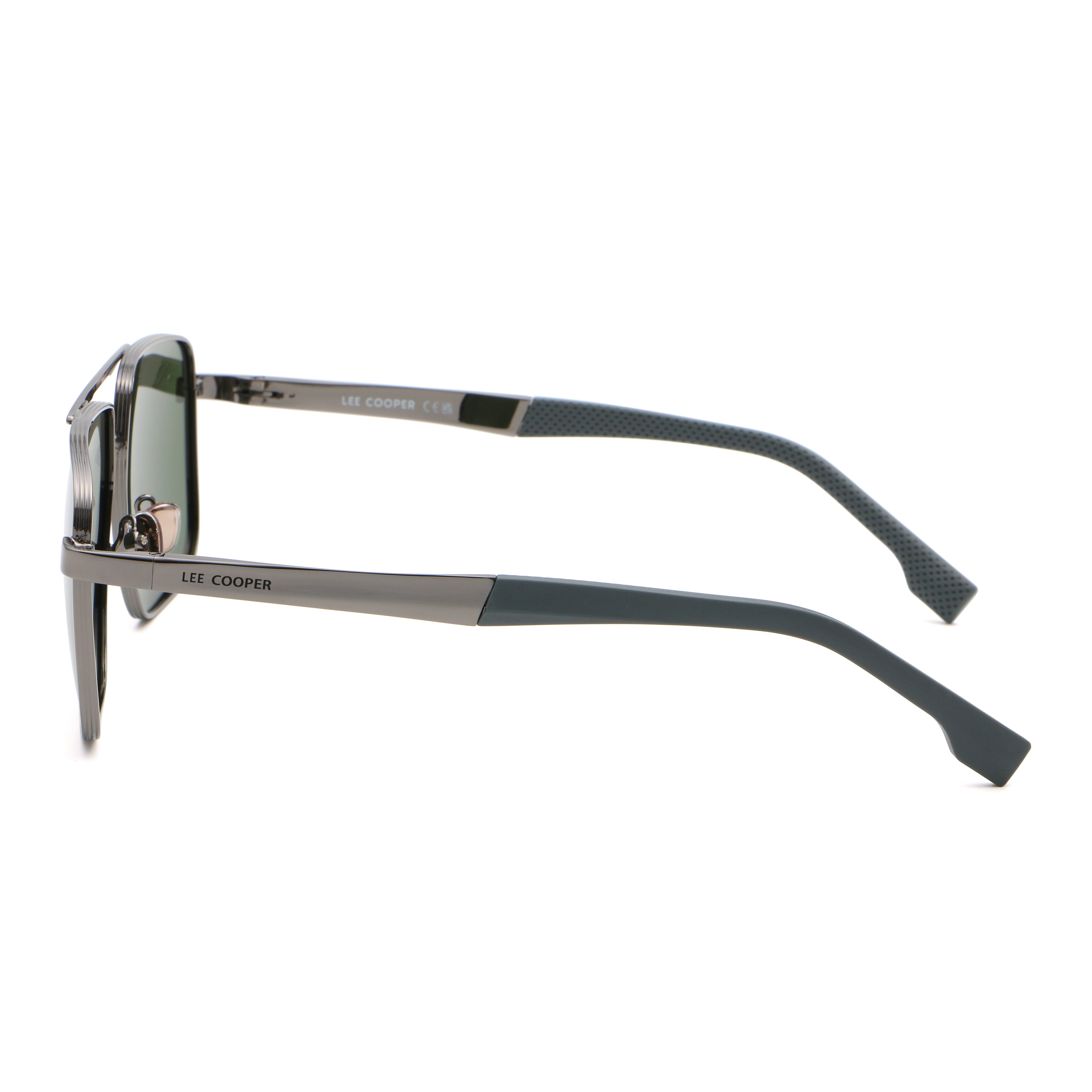 Lee Cooper Unisex's Polarized square Sunglasses - shiny gun | LCU11013C3