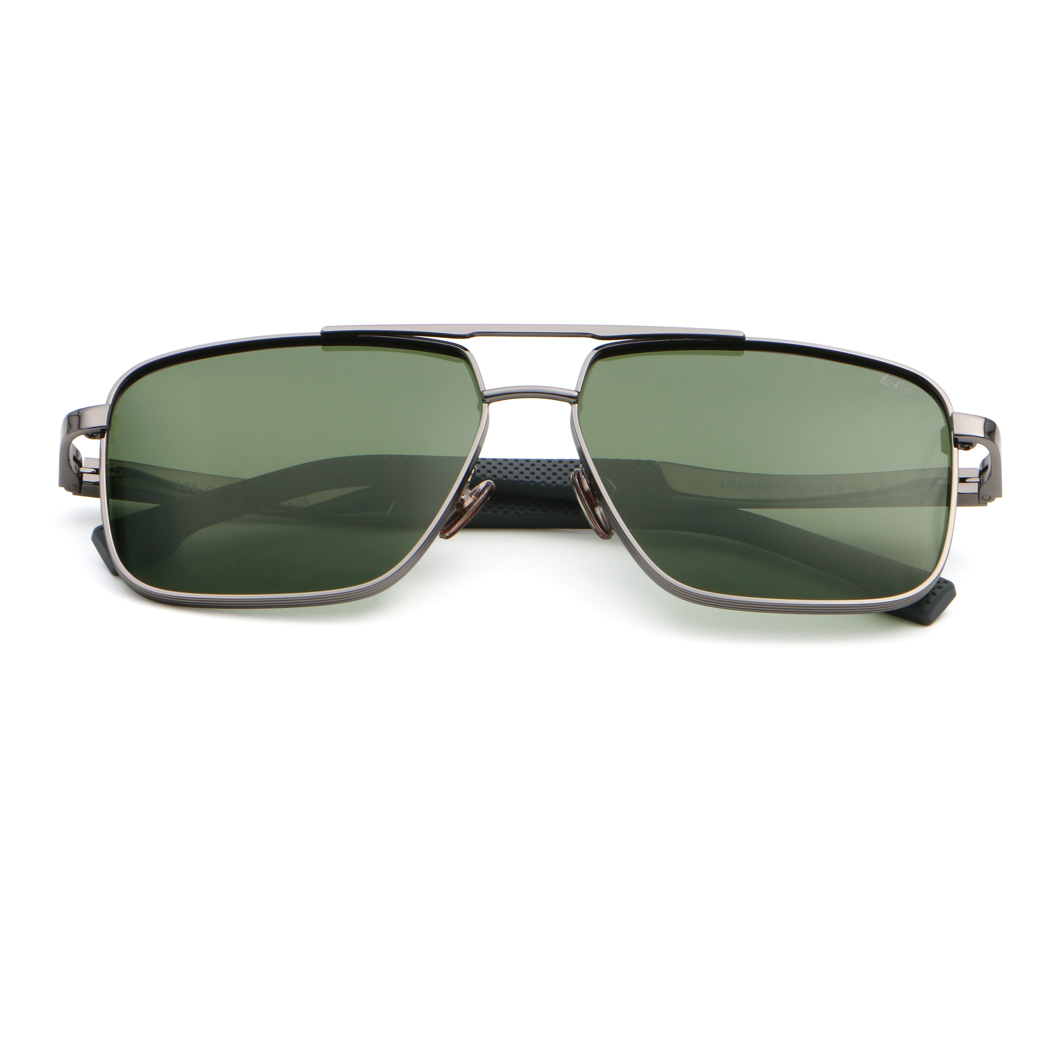 Lee Cooper Unisex's Polarized square Sunglasses - shiny gun | LCU11013C3