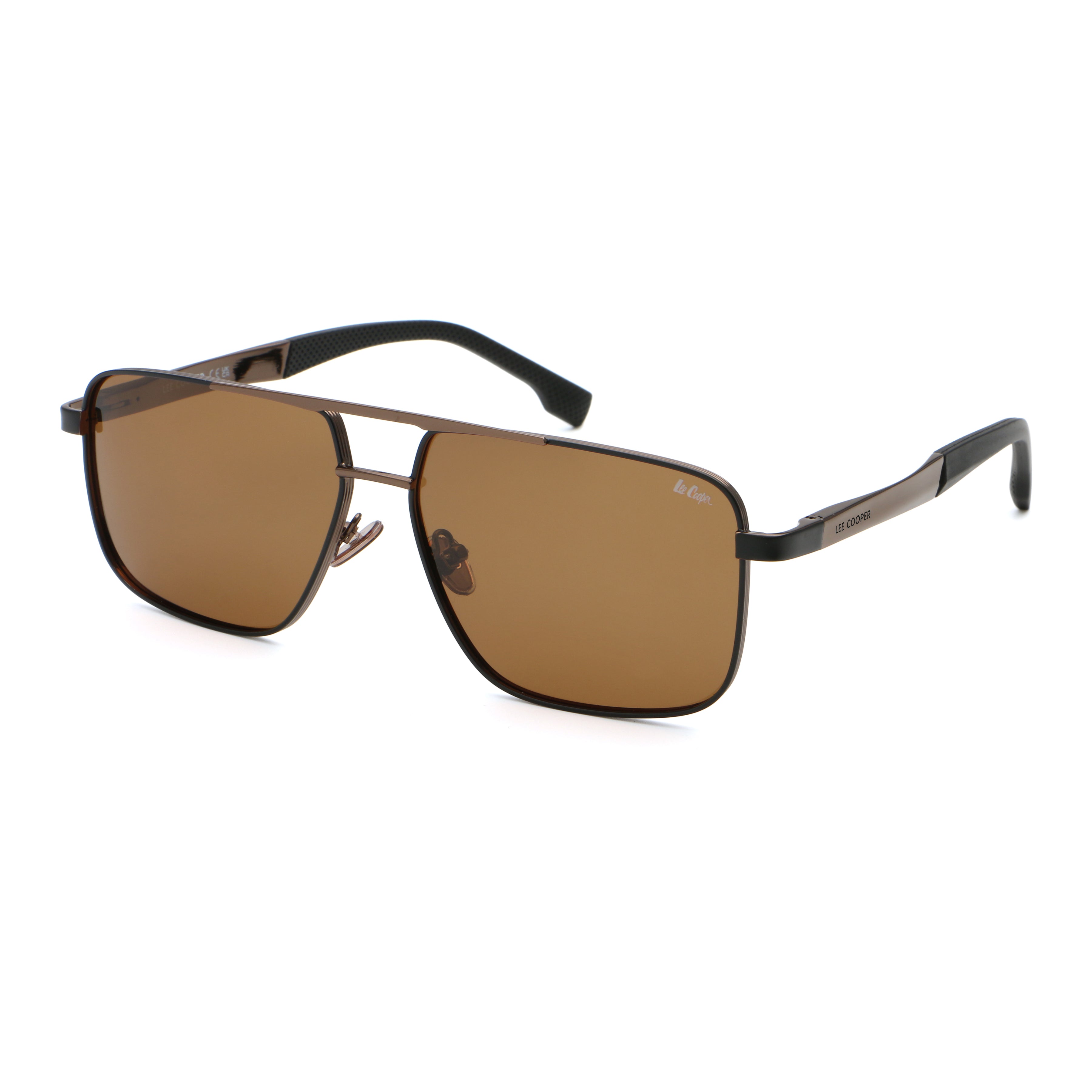 Lee Cooper Unisex's Polarized square Sunglasses - shiny brown | LCU11013C4