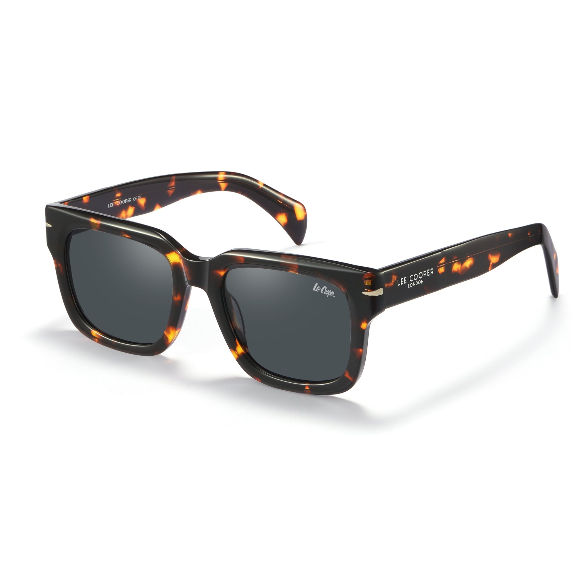 Lee Cooper Sunglasses for Men with Demi Acetate Frame, Size 52-21-145 | LCU10035C2