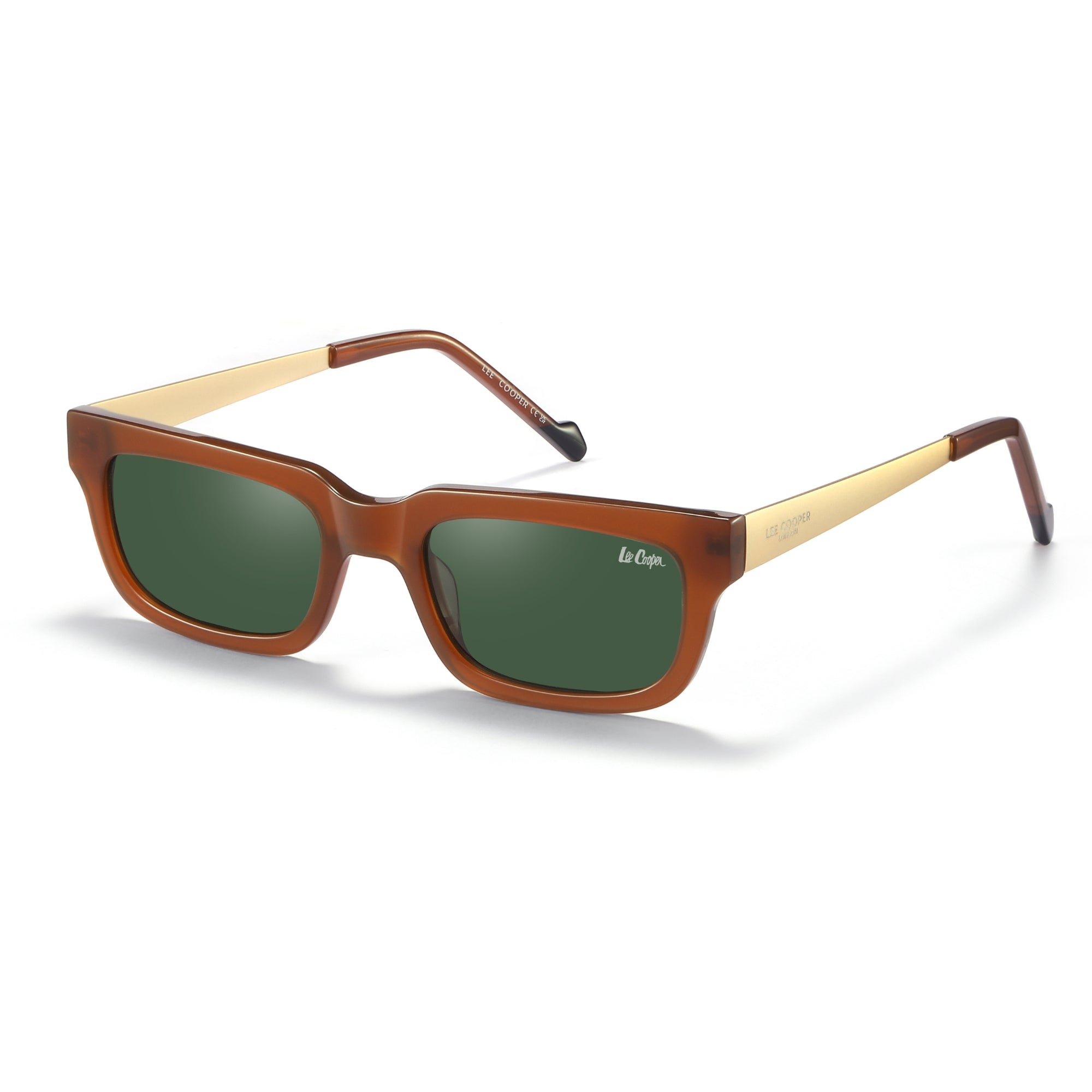 Lee Cooper Sunglasses for Women with Shiny Brown & Matt Gold Acetate Frame, Size 50-20-145 | LCW10032C1