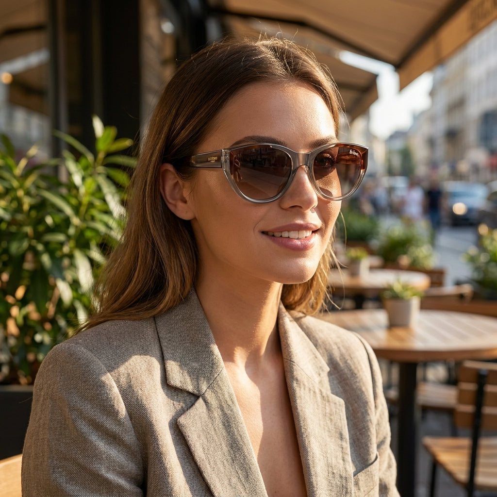Lee Cooper Women's Polarized Cateye Sunglasses - Brown - LCW11019C2