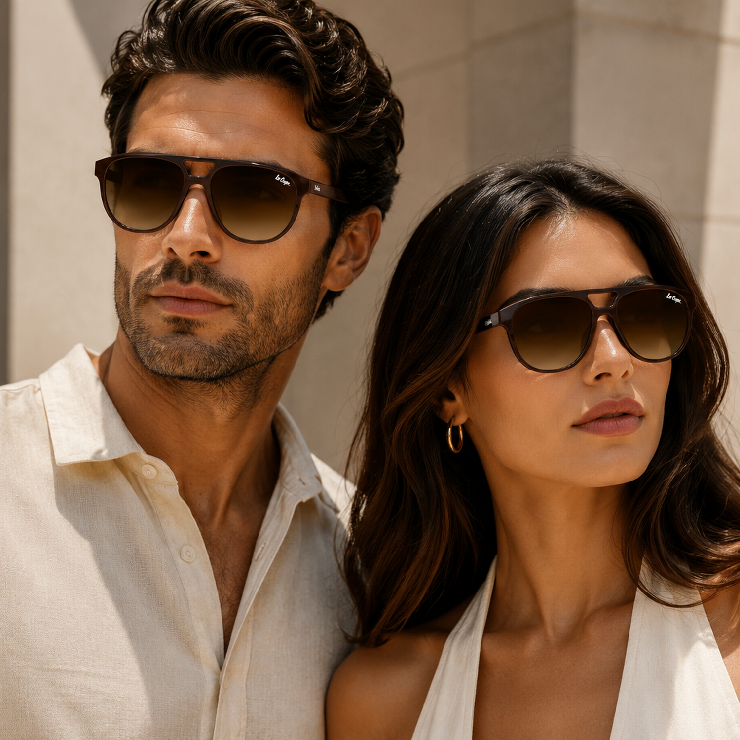 Lee Cooper Unisex's Oval Sunglasses - Brown | LCU11016C4