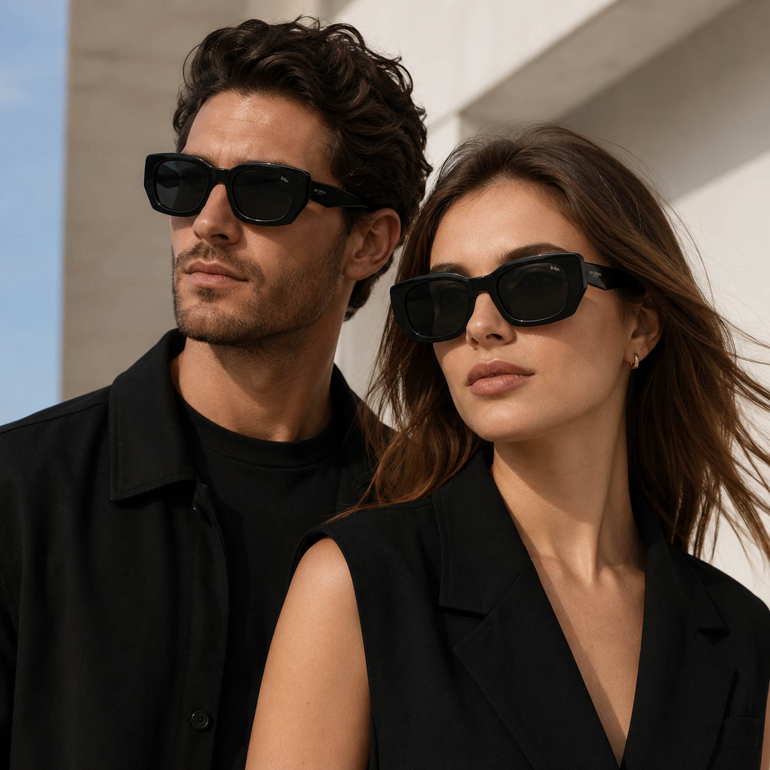 Lee Cooper Unisex's Polarized square Sunglasses - shiny black | LCU11012C1