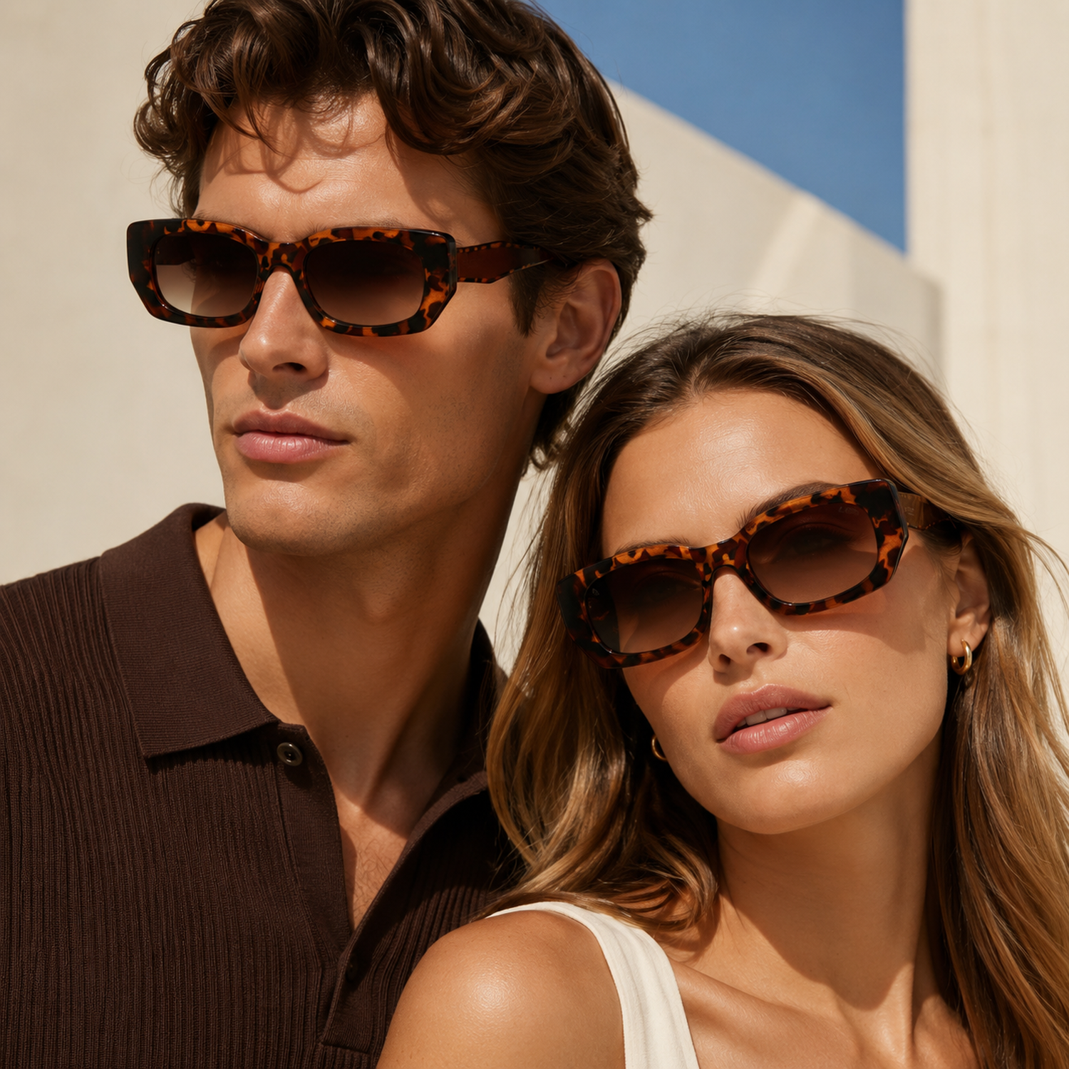 Lee Cooper Unisex's Polarized square Sunglasses - shiny demi brown | LCU11012C6